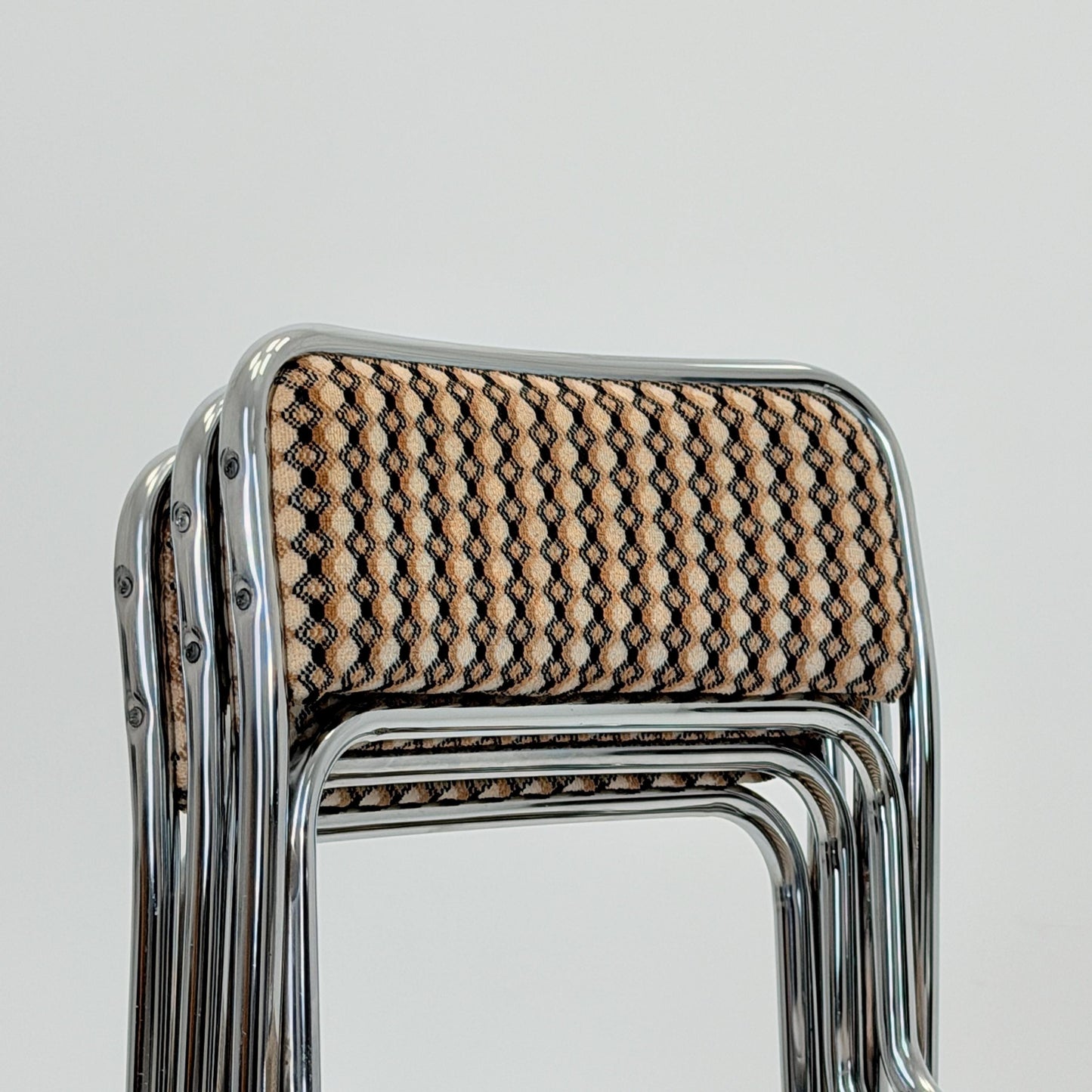 set of 4 mid century Bauhaus dining chairs by 1980s Germany