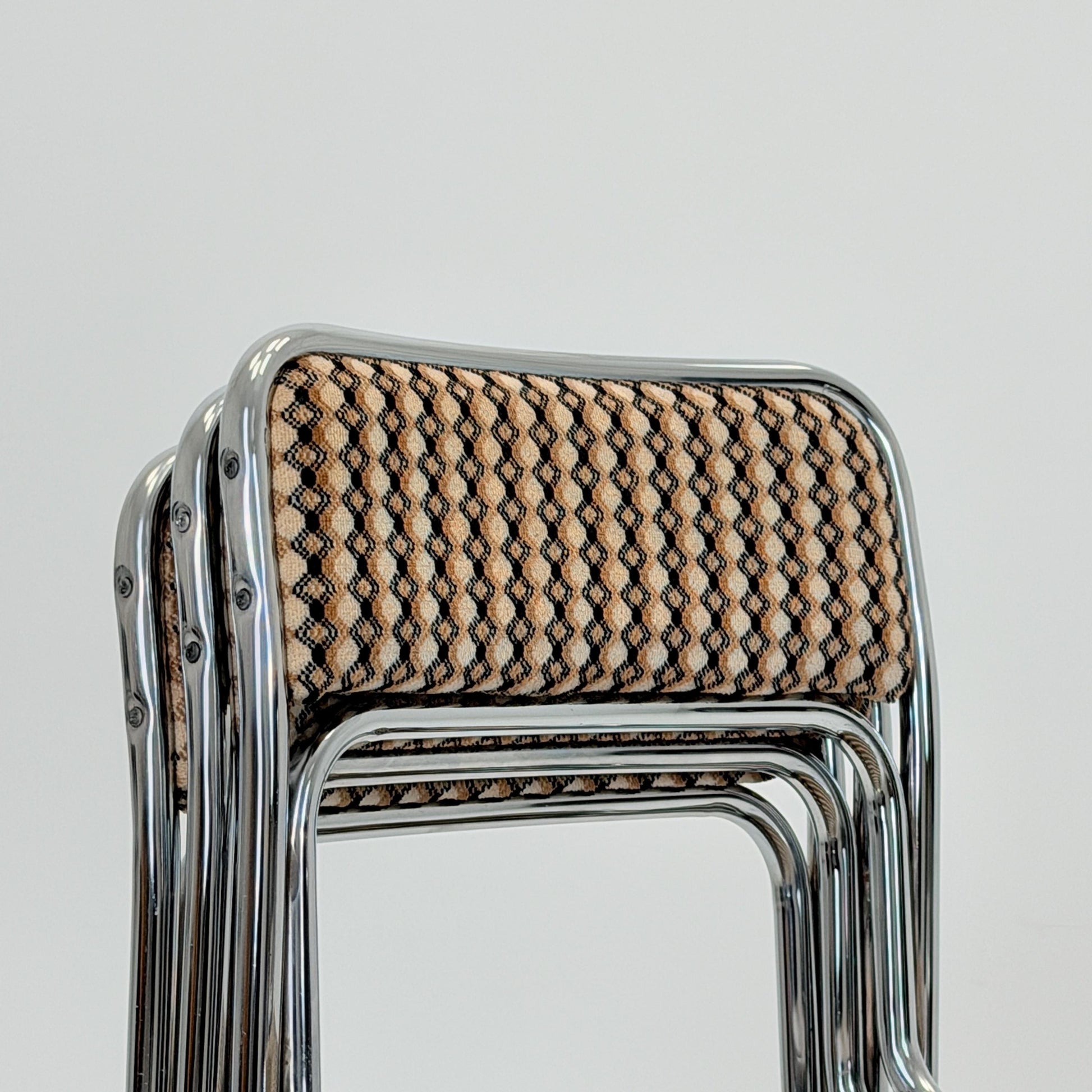 set of 4 mid century Bauhaus dining chairs by 1980s Germany