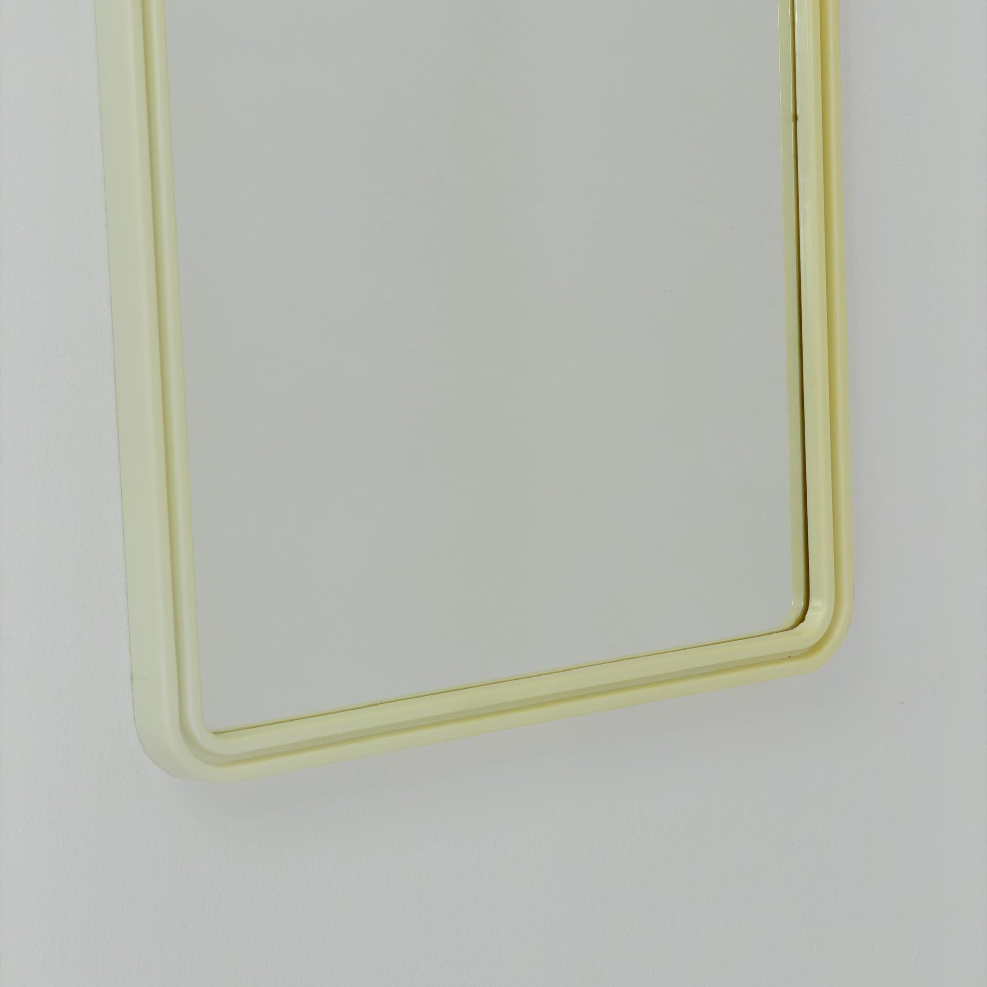 Mid century large Space age beige /white plastic wall mirror 1970s Germany