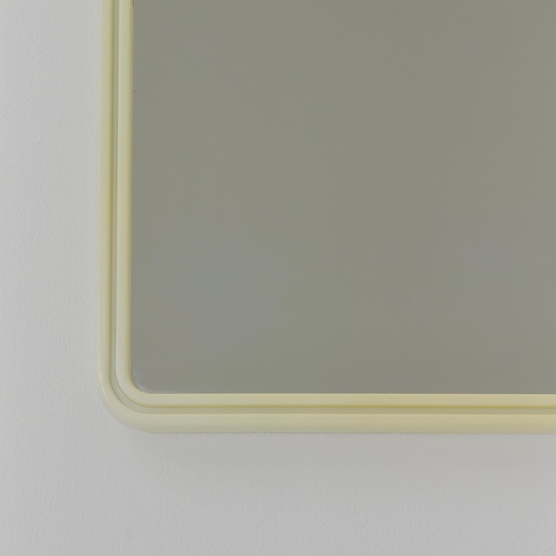 Mid century large Space age beige /white plastic wall mirror 1970s Germany