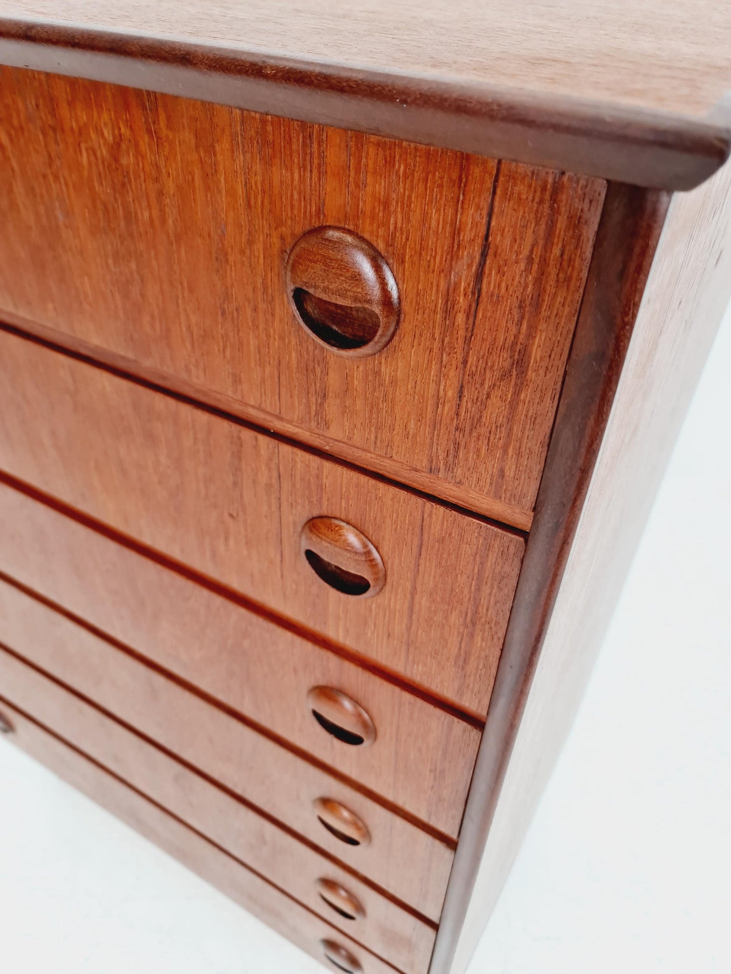Midcentury danish design chest of drawers tallboy 1960s