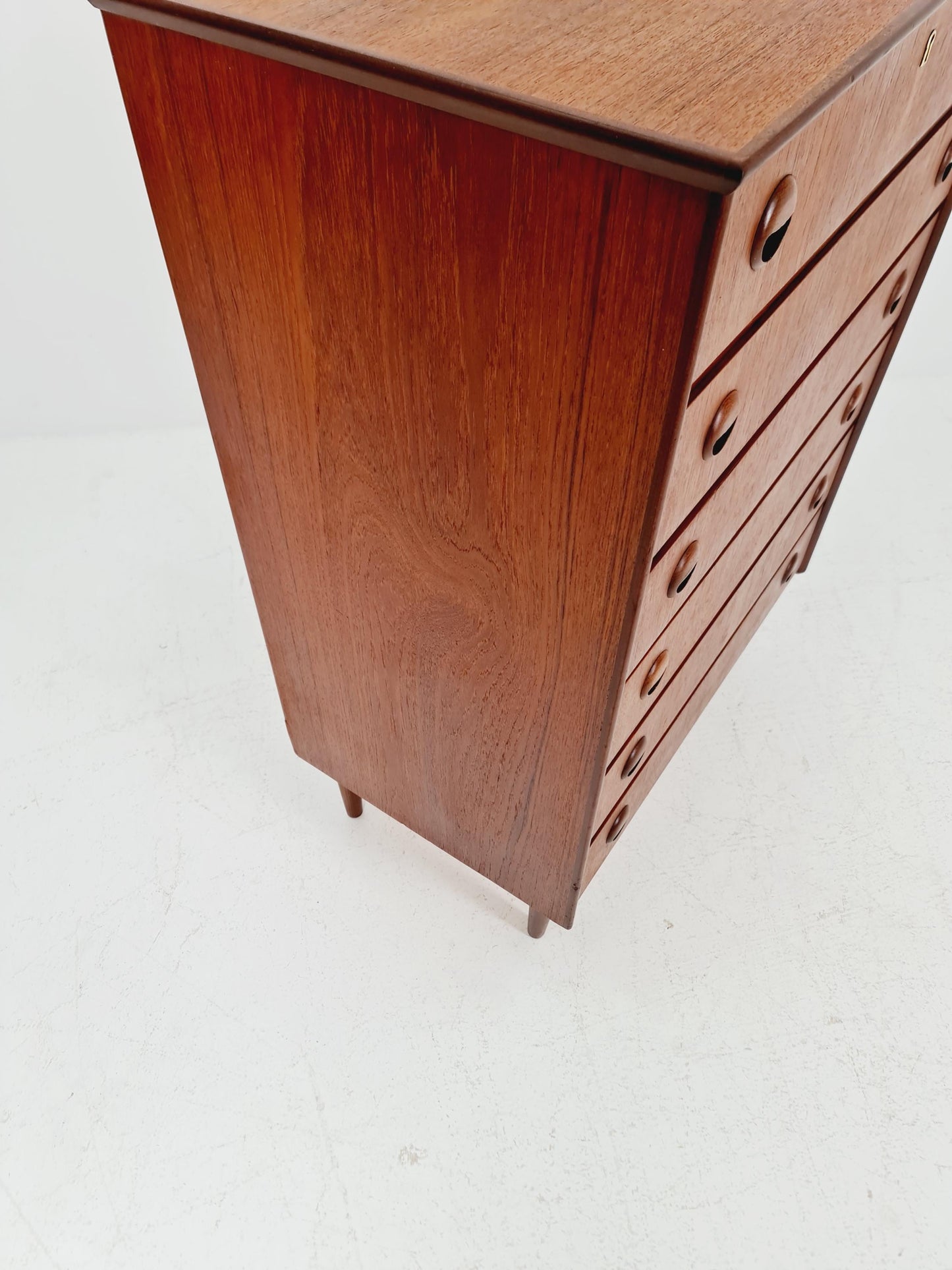 Midcentury danish design chest of drawers tallboy 1960s