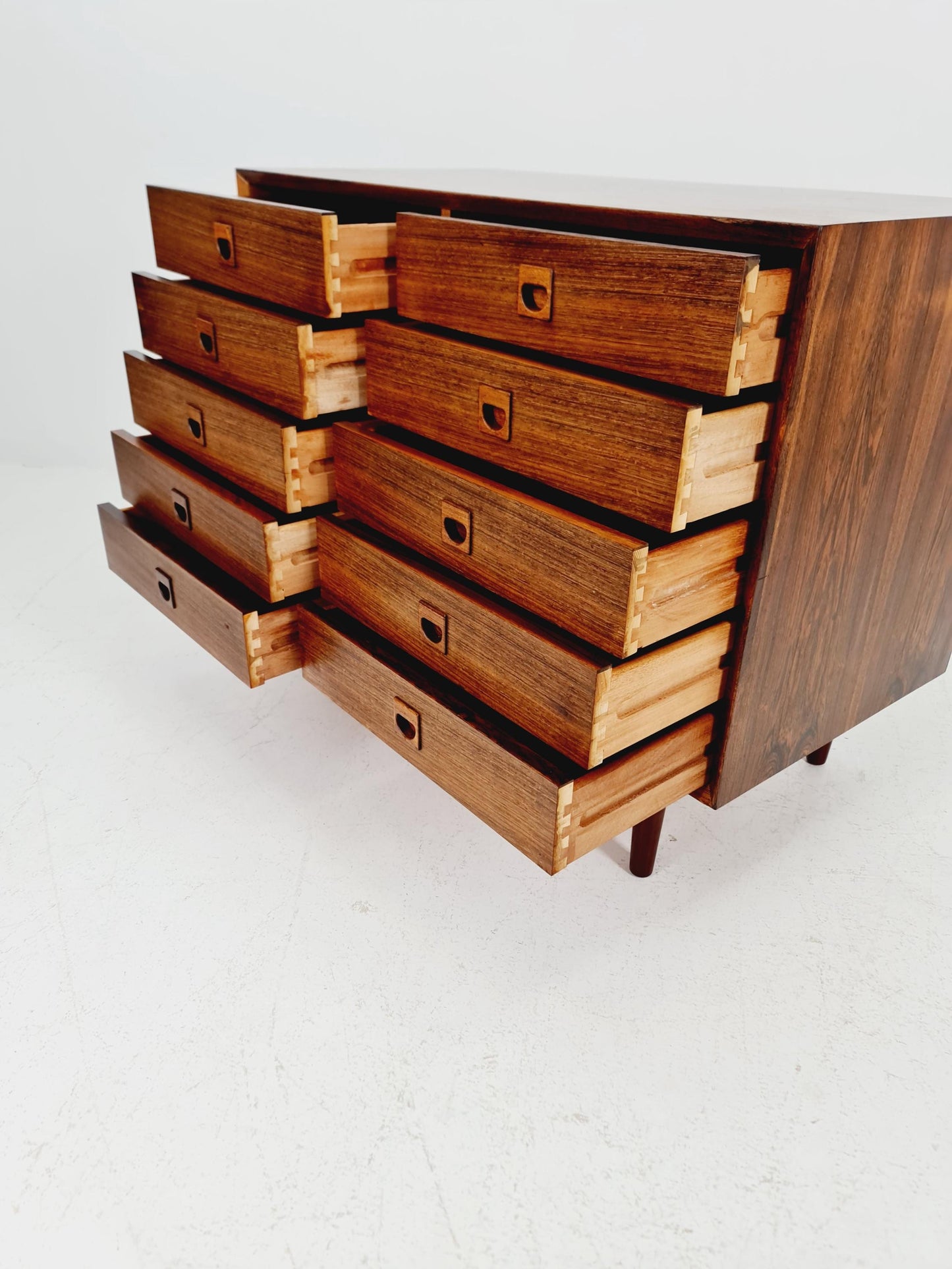 Midcentury danish design chest of drawers / drawer dresser /6 drawers cabinet BY Brouers 1960s