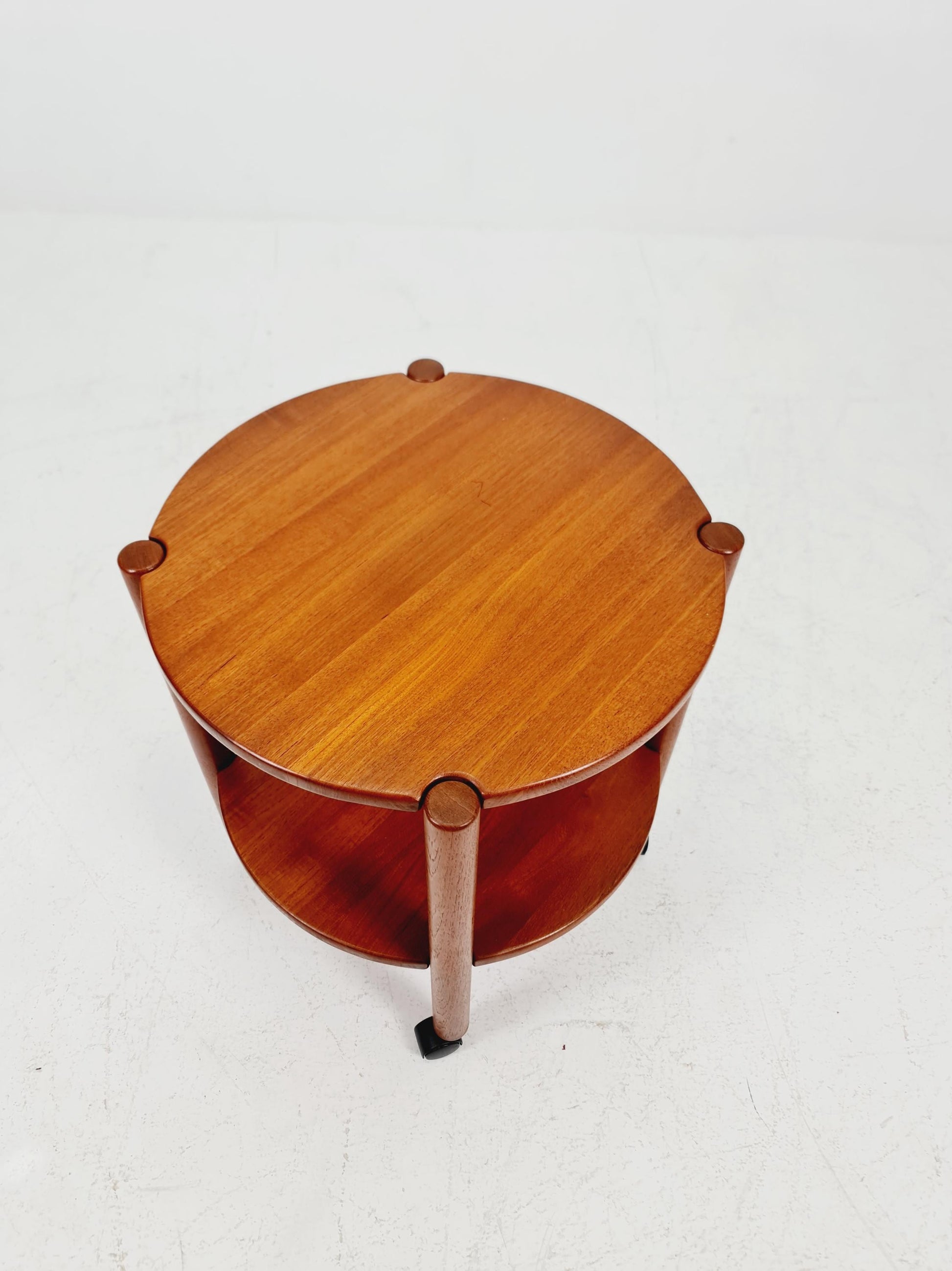 Vintage danish mid century trolley bar cart in solid teak By Saling Stolfabrik Möbler, 1960s
