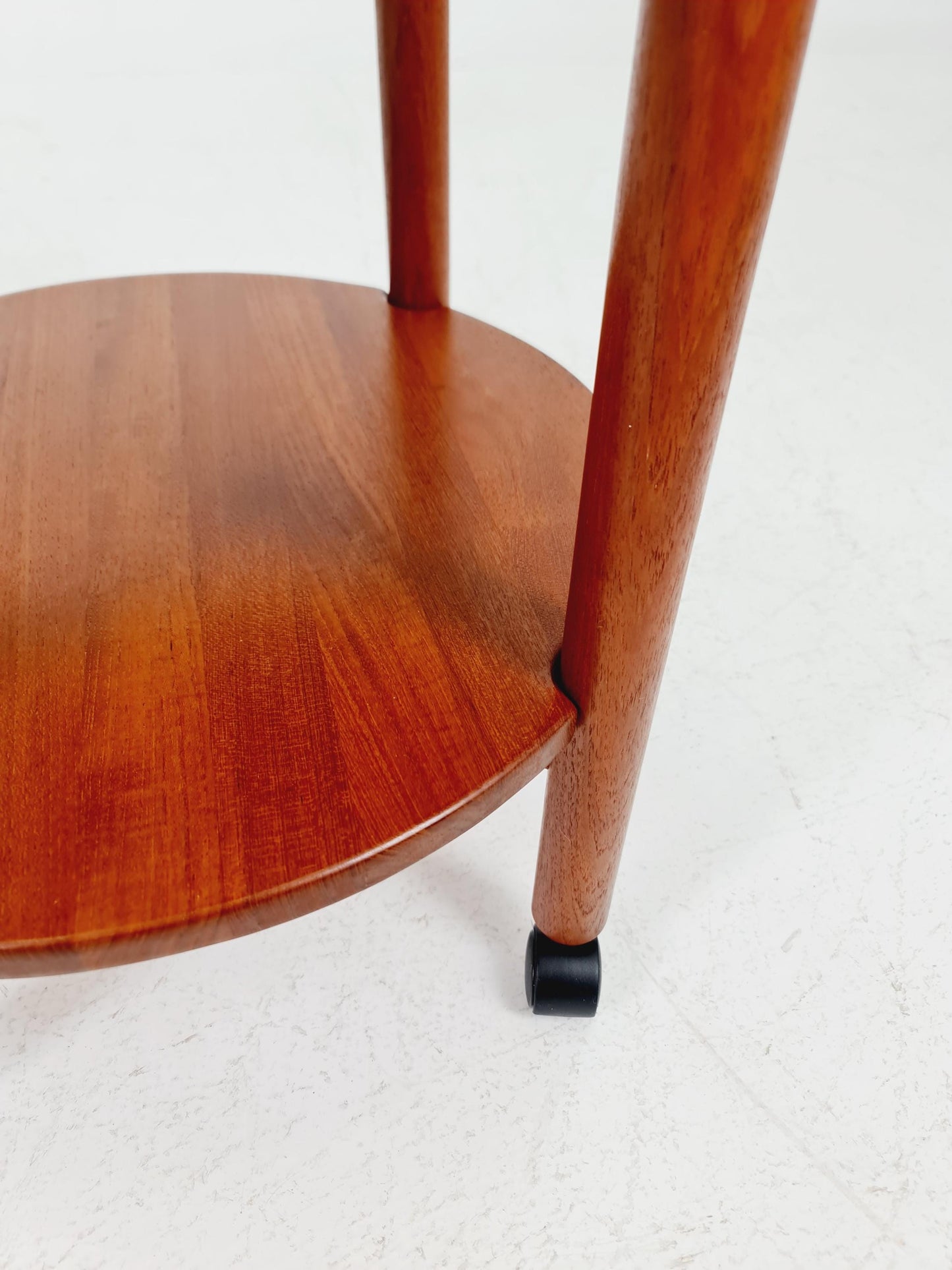 Vintage danish mid century trolley bar cart in solid teak By Saling Stolfabrik Möbler, 1960s