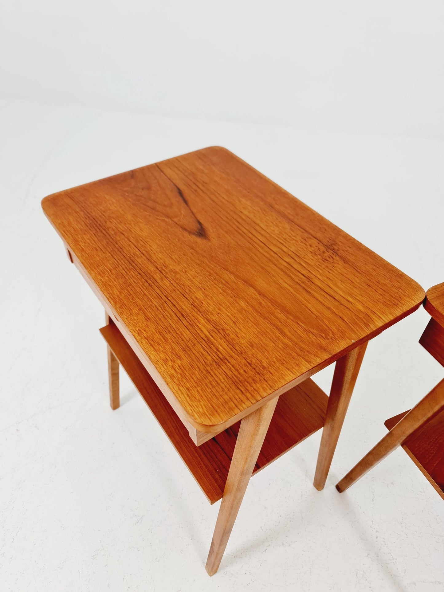 Mid century Danish teak side tables/ Bedside tables/ Nightstands, Denmark, 1960s, set of 2