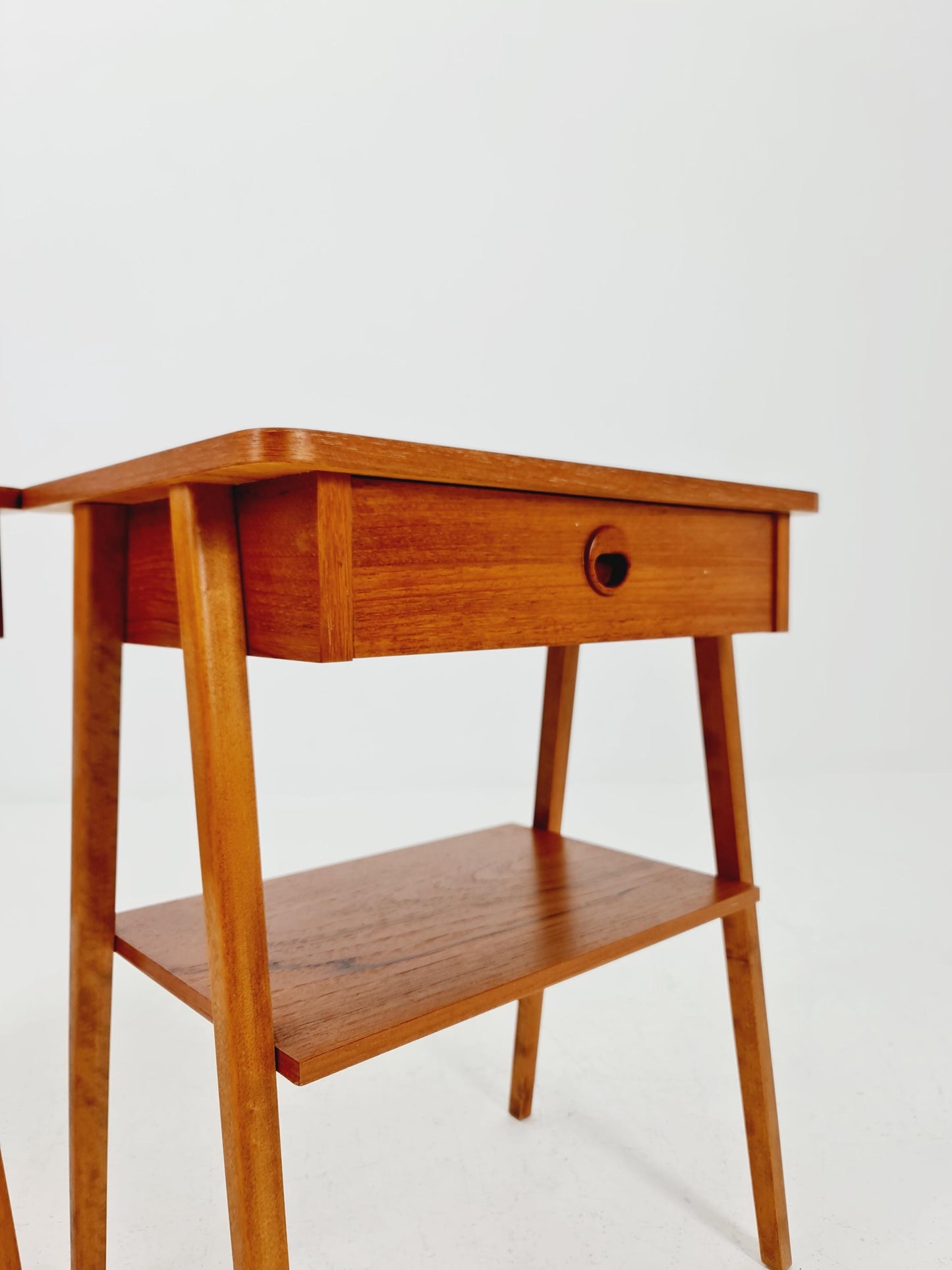 Mid century Danish teak side tables/ Bedside tables/ Nightstands, Denmark, 1960s, set of 2