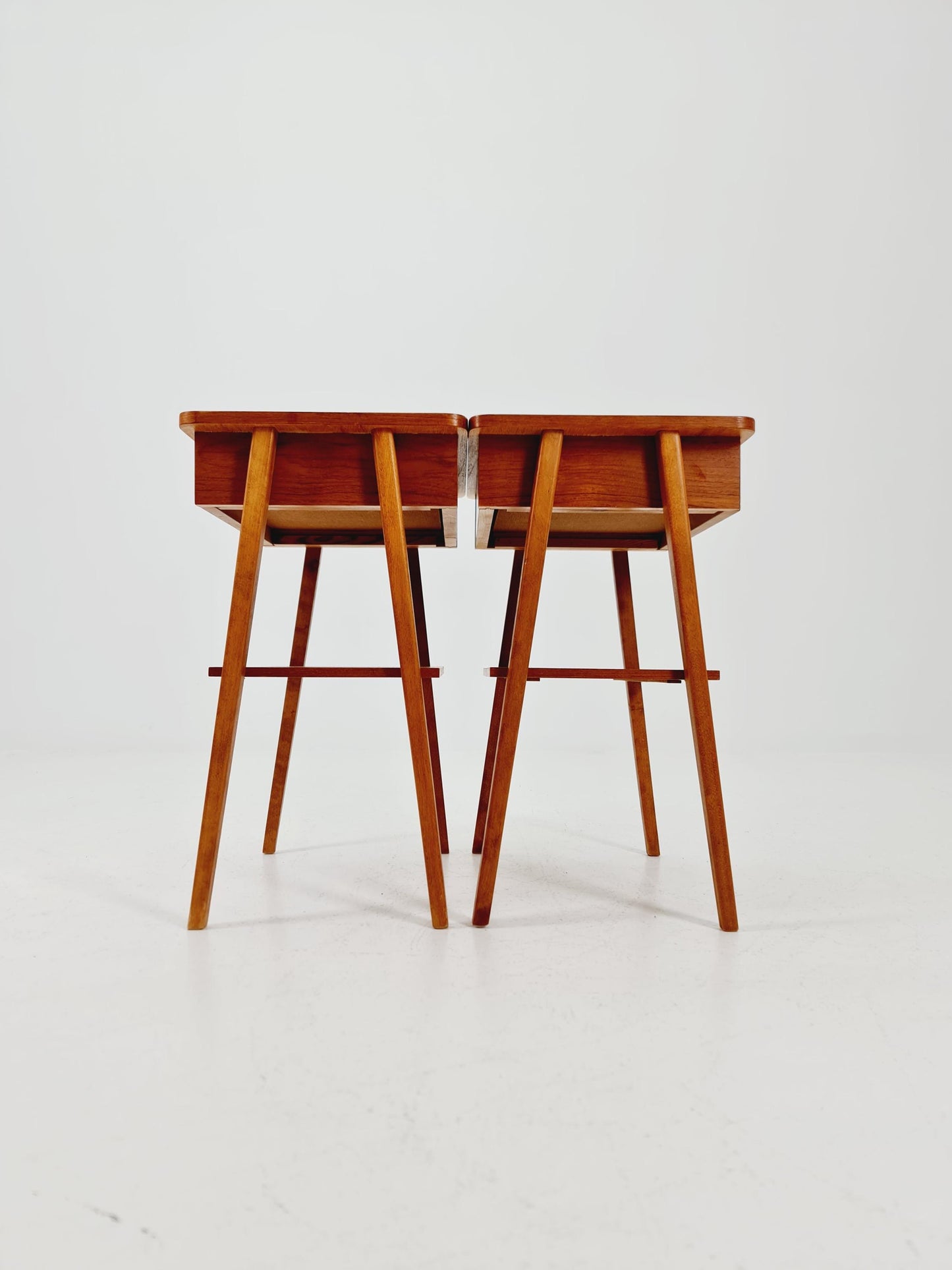 Mid century Danish teak side tables/ Bedside tables/ Nightstands, Denmark, 1960s, set of 2