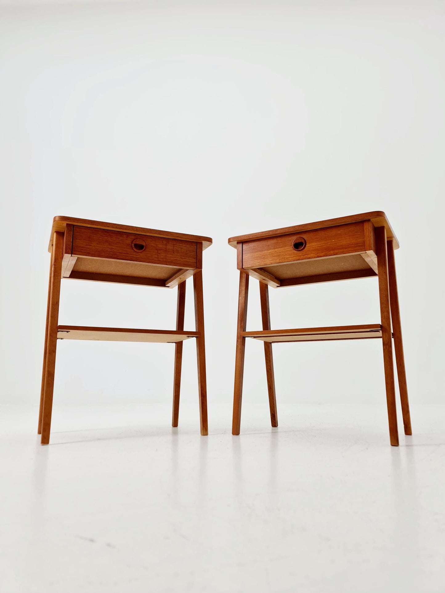Mid century Danish teak side tables/ Bedside tables/ Nightstands, Denmark, 1960s, set of 2