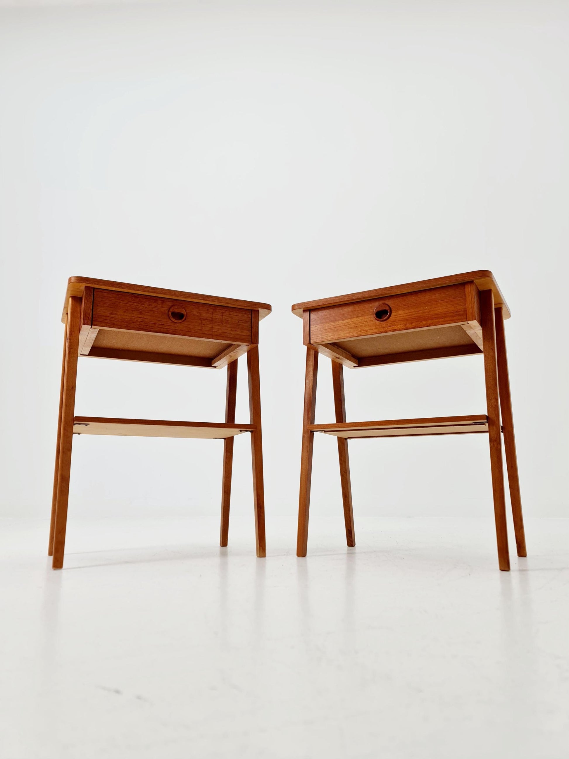 Mid century Danish teak side tables/ Bedside tables/ Nightstands, Denmark, 1960s, set of 2