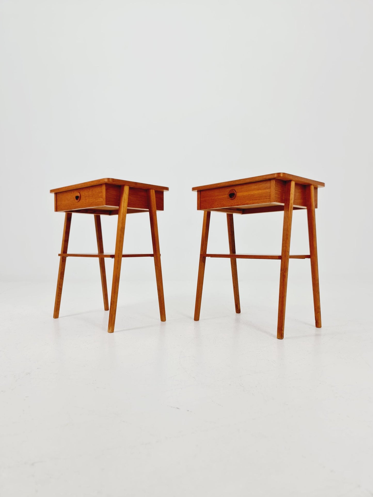 Mid century Danish teak side tables/ Bedside tables/ Nightstands, Denmark, 1960s, set of 2