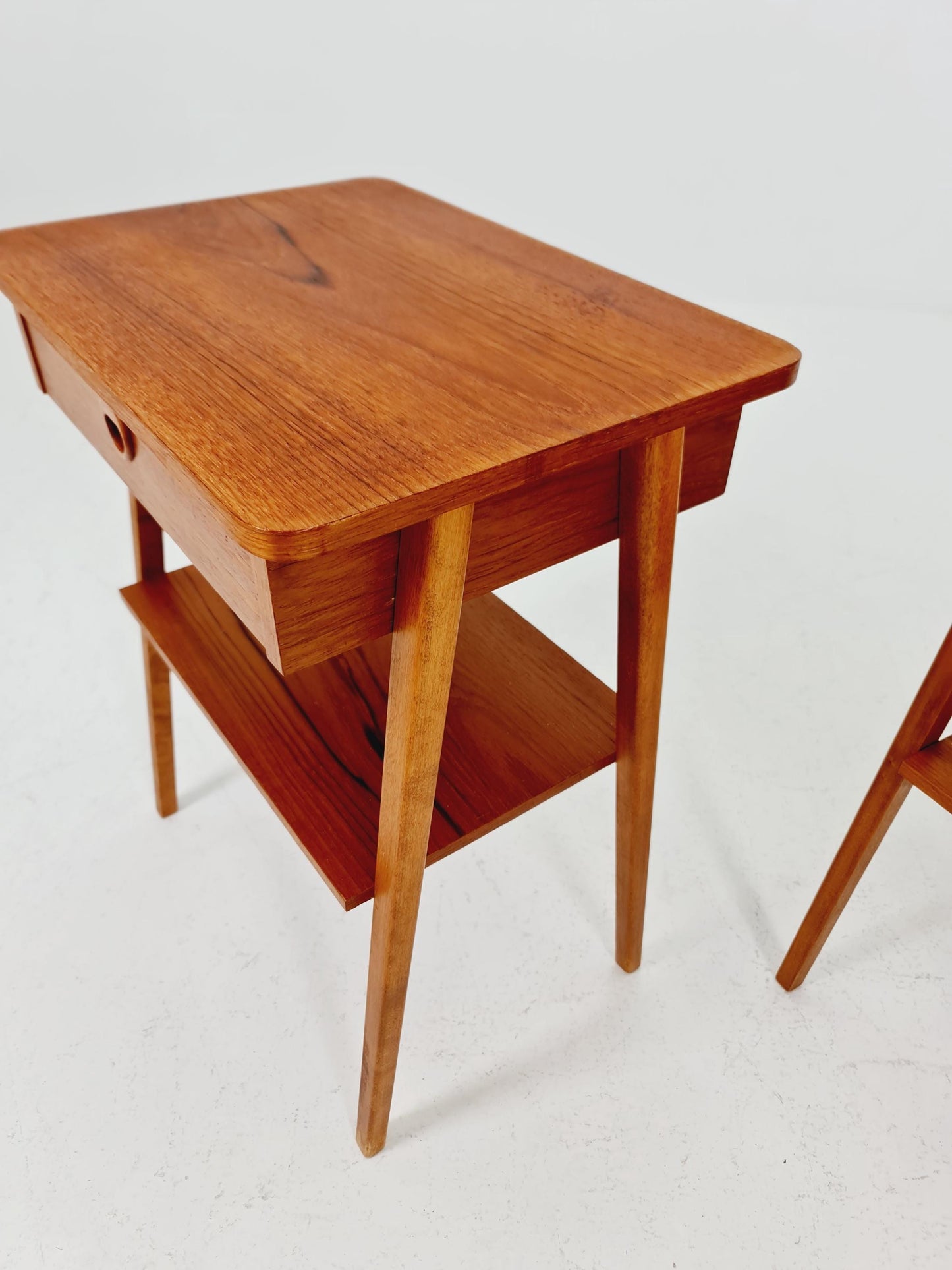 Mid century Danish teak side tables/ Bedside tables/ Nightstands, Denmark, 1960s, set of 2