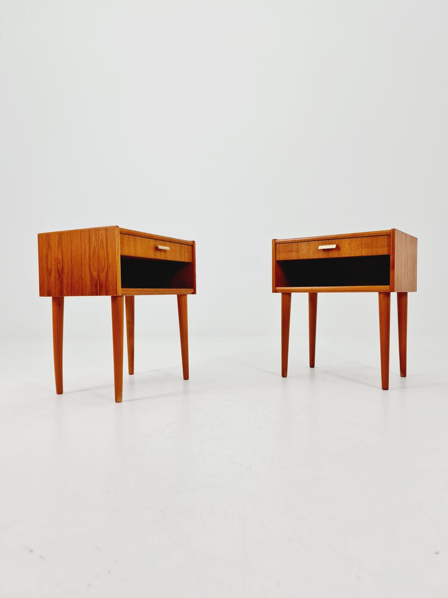 Mid century Danish teak side tables/ Bedside tables/ Nightstands, Denmark, 1960s, set of 2