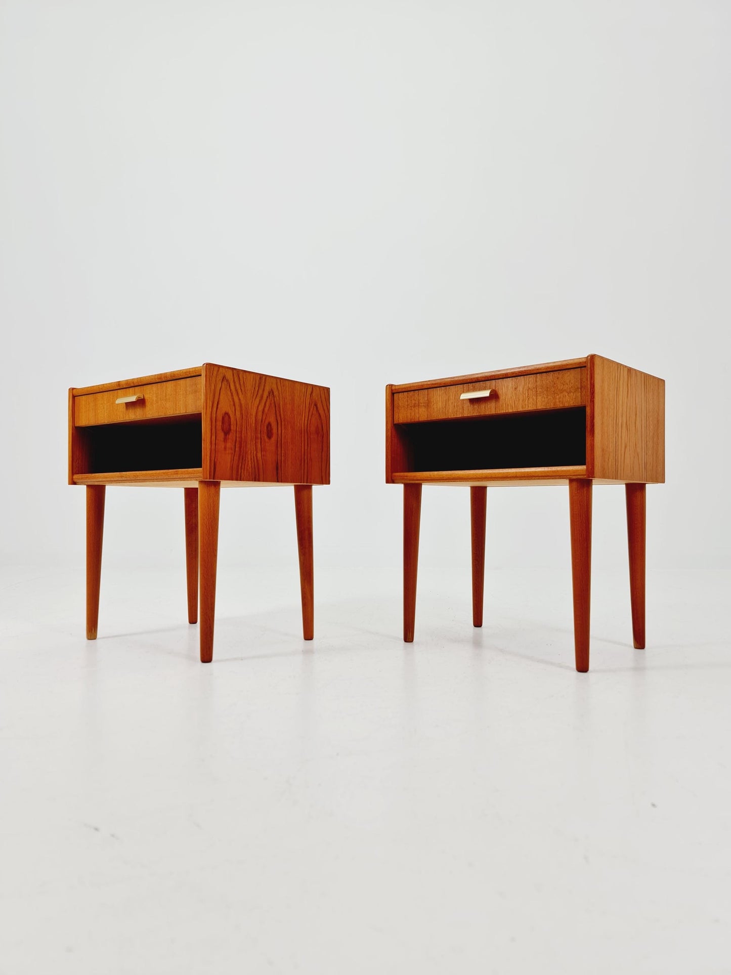 Mid century Danish teak side tables/ Bedside tables/ Nightstands, Denmark, 1960s, set of 2