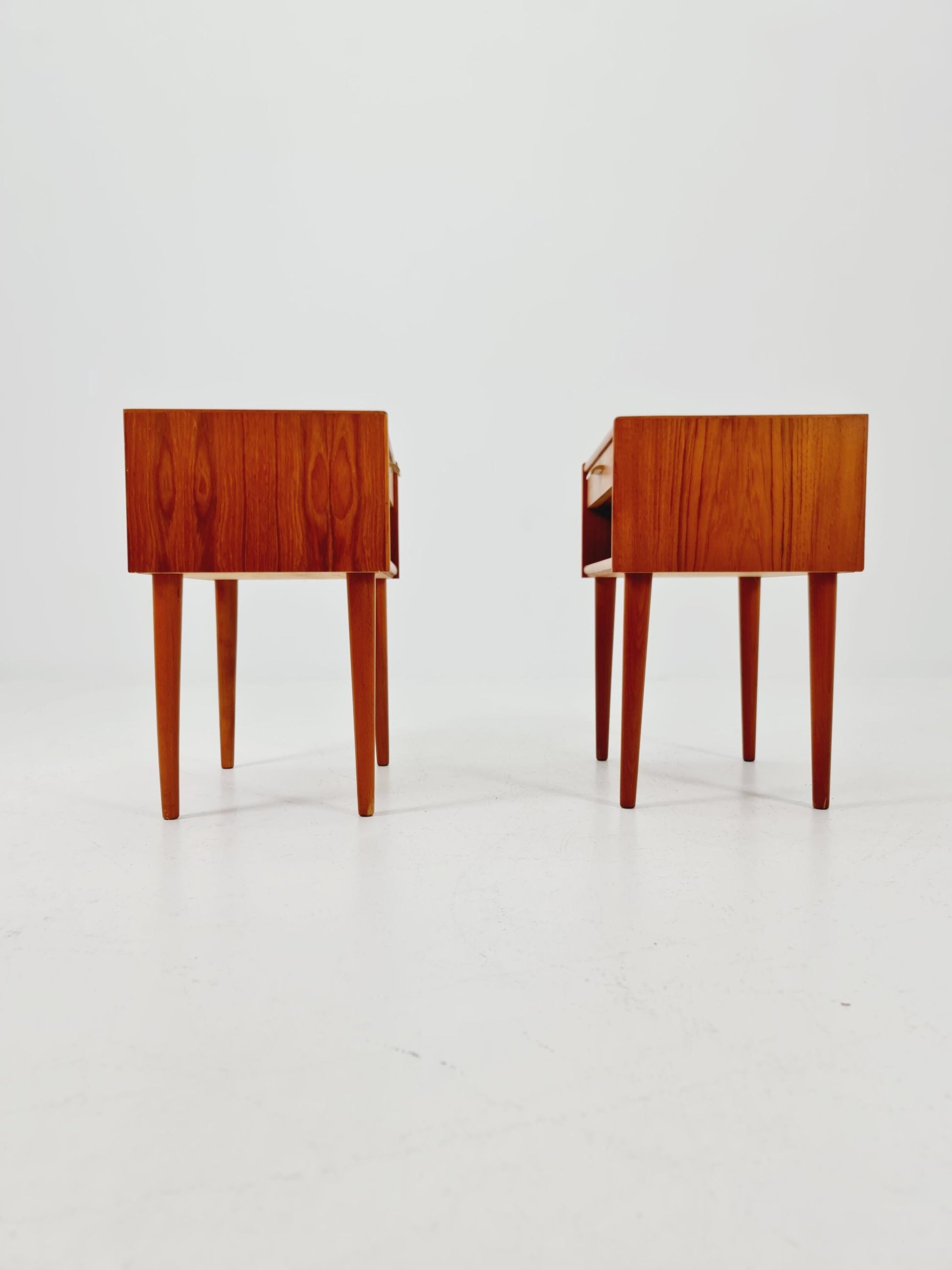 Mid century Danish teak side tables/ Bedside tables/ Nightstands, Denmark, 1960s, set of 2