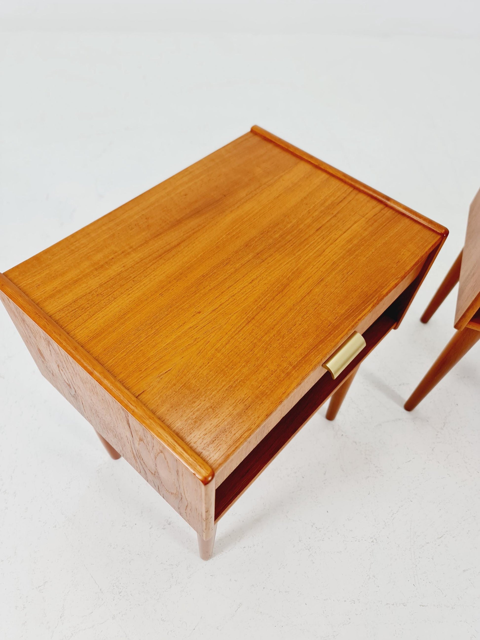 Mid century Danish teak side tables/ Bedside tables/ Nightstands, Denmark, 1960s, set of 2