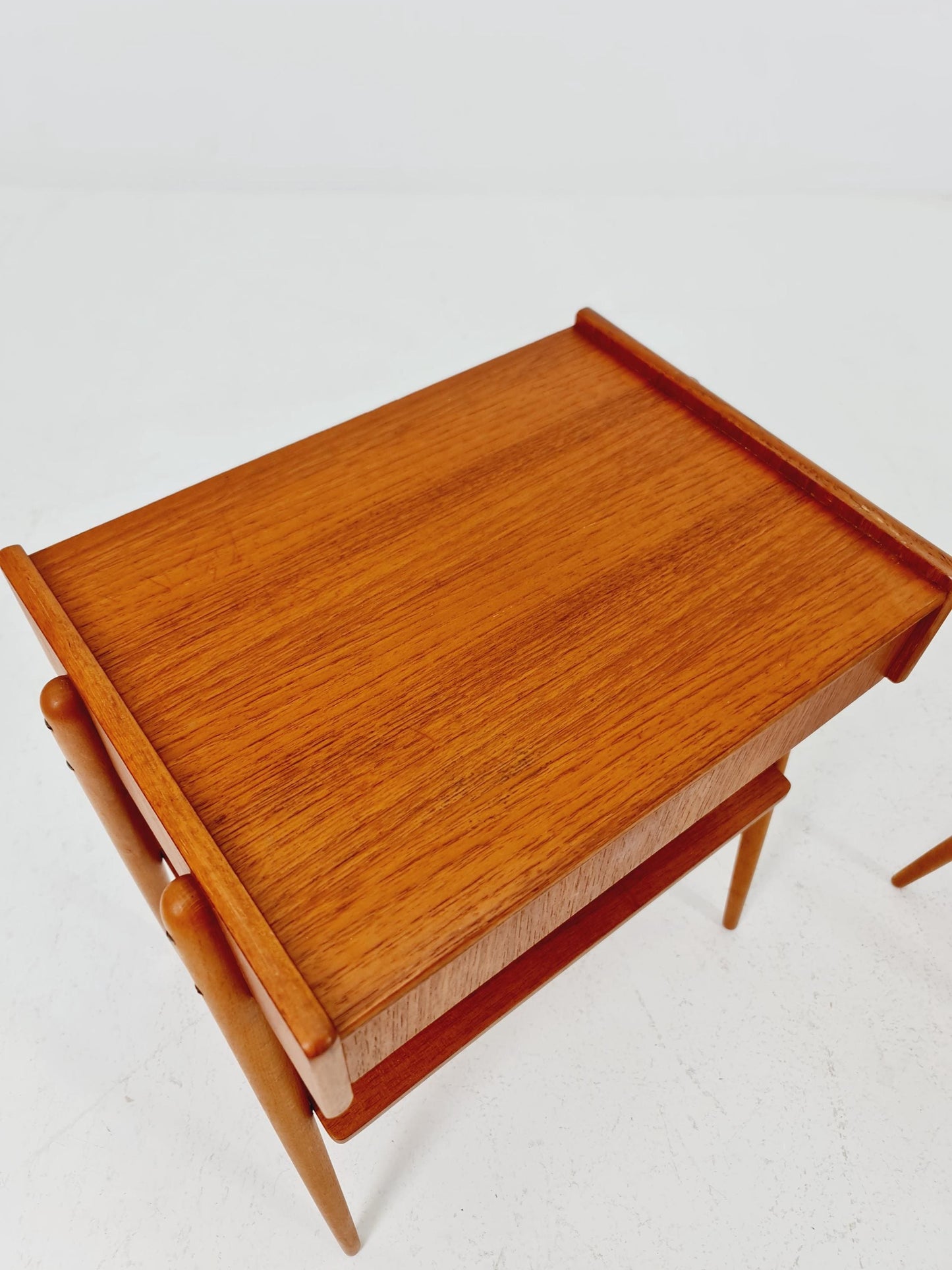 Pair of Swedish Midcentury Teak Vintage Side table/ Bedside table/ Night stand by Carlström & Co, 1960s
