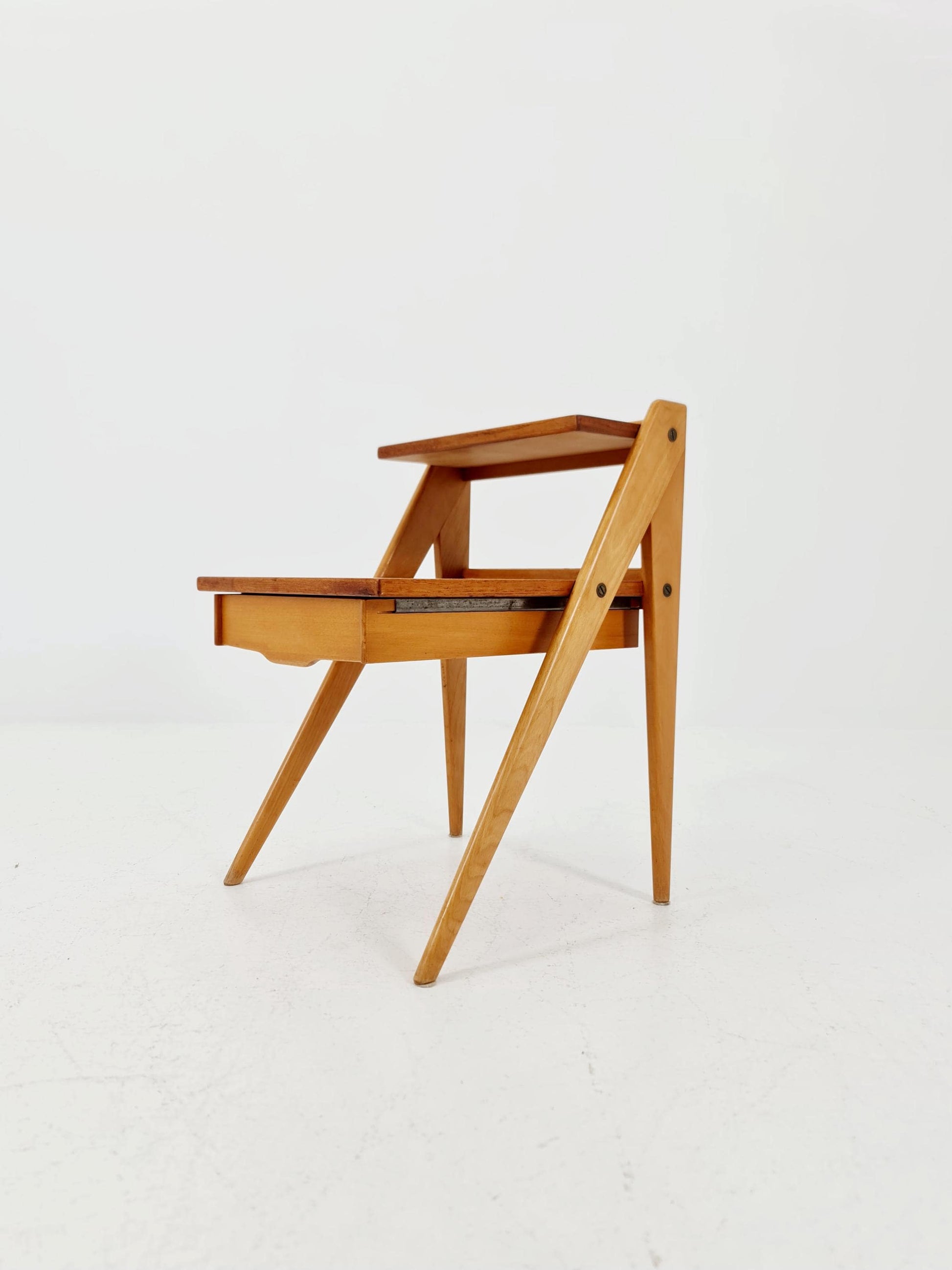 Mid century Scandinavian teak side table / bedside table By Yngve Ekstöm 1960s