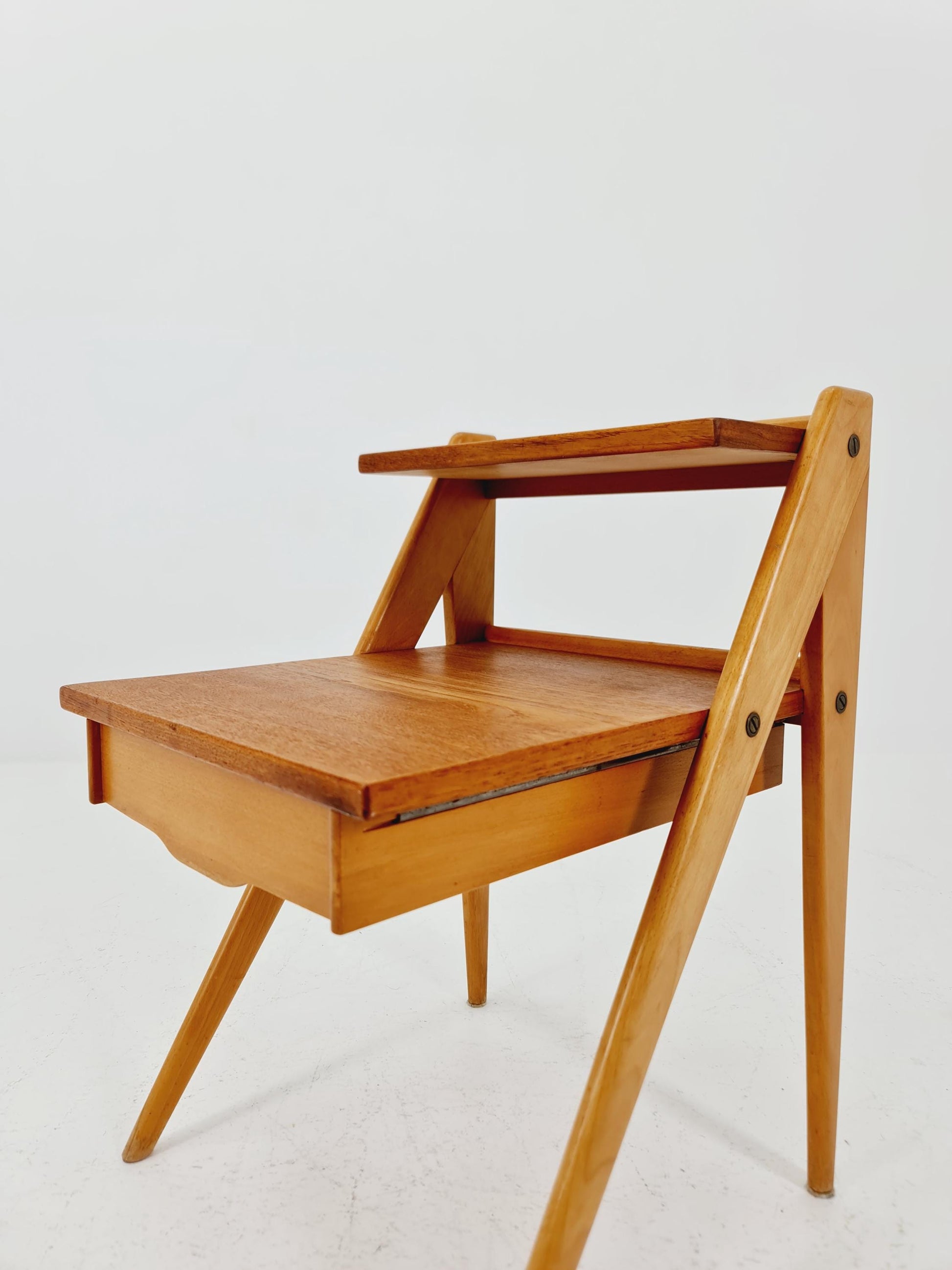 Mid century Scandinavian teak side table / bedside table By Yngve Ekstöm 1960s