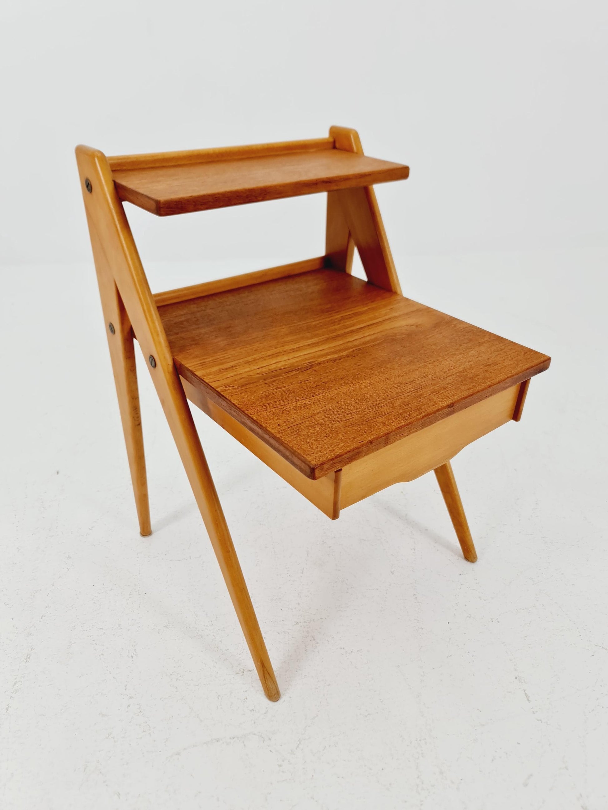 Mid century Scandinavian teak side table / bedside table By Yngve Ekstöm 1960s