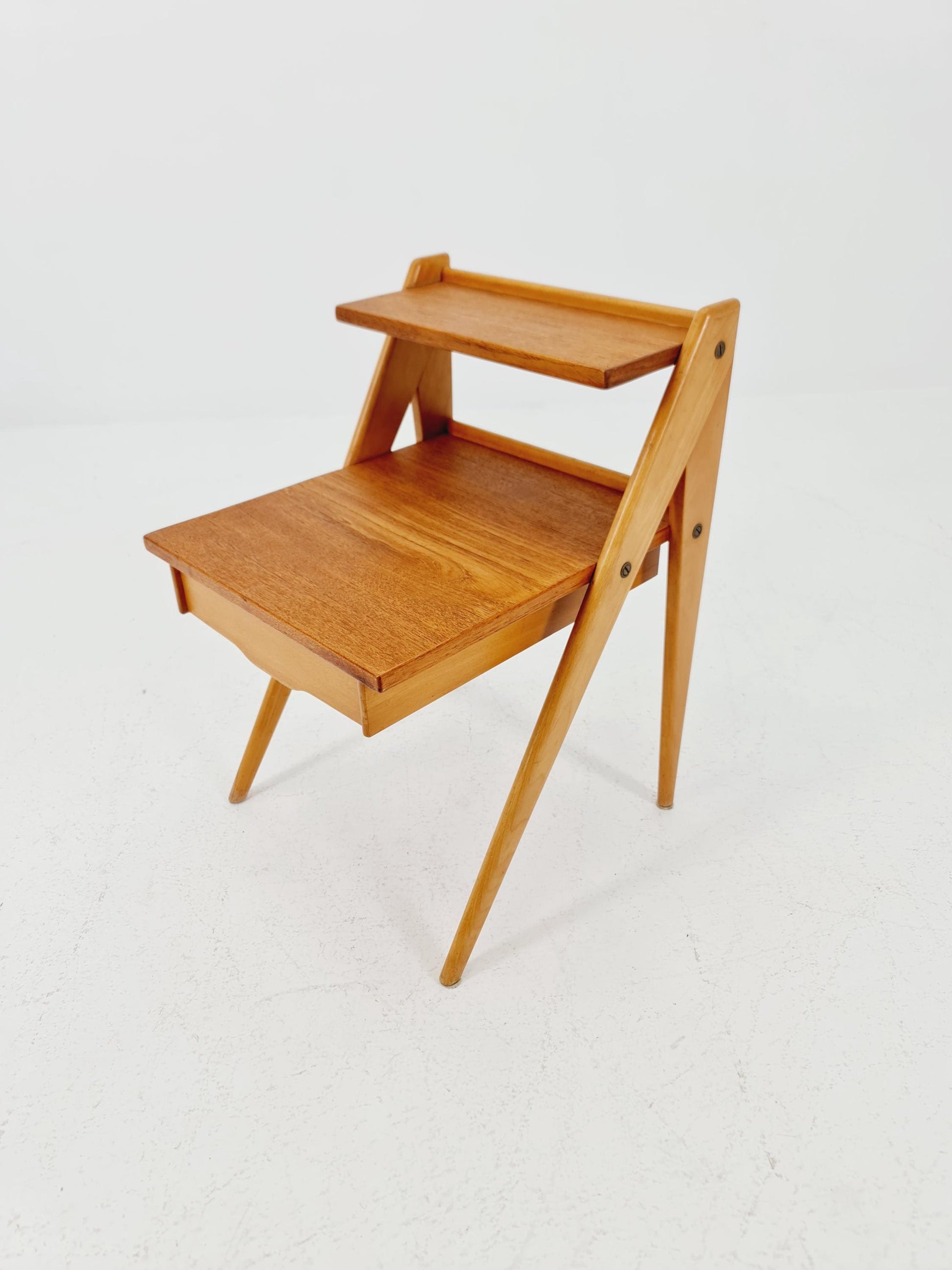 Mid century Scandinavian teak side table / bedside table By Yngve Ekstöm 1960s