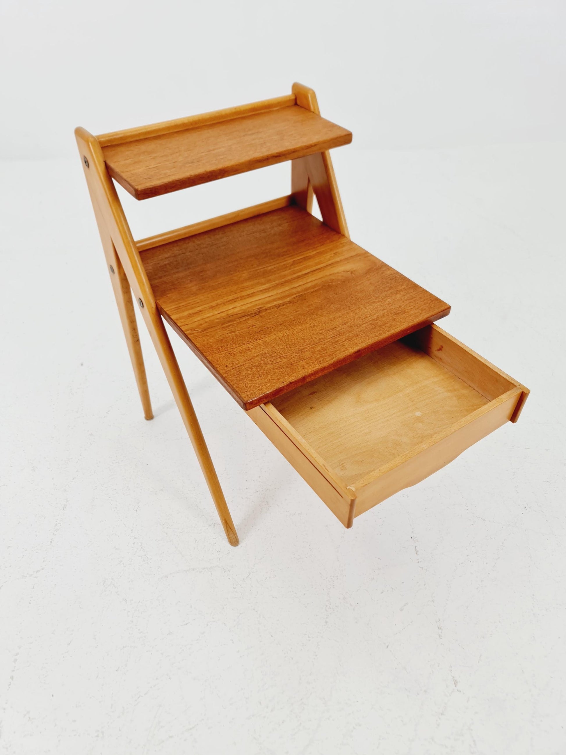 Mid century Scandinavian teak side table / bedside table By Yngve Ekstöm 1960s