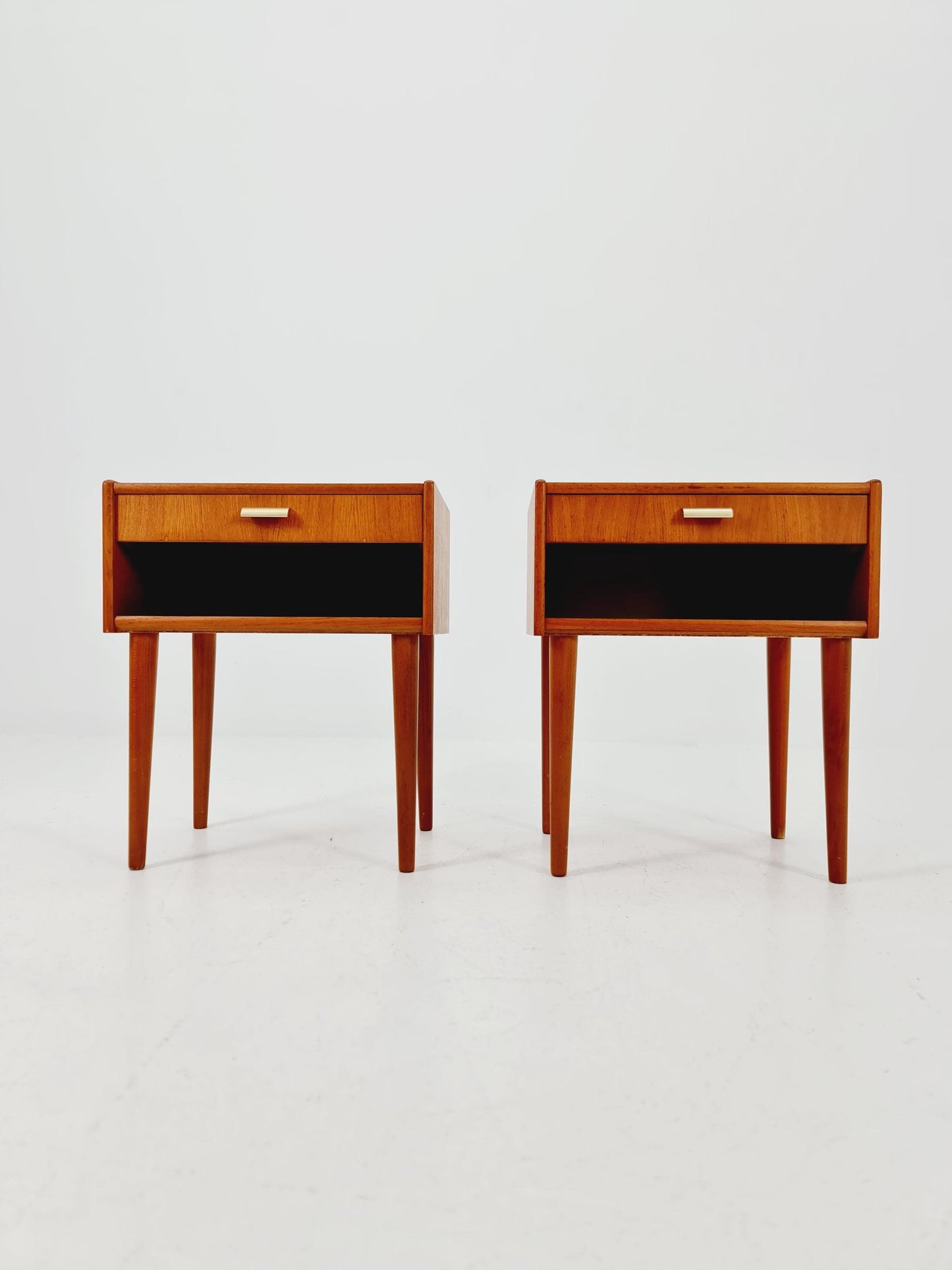 Mid century Danish teak side tables/ Bedside tables/ Nightstands, Denmark, 1960s, set of 2