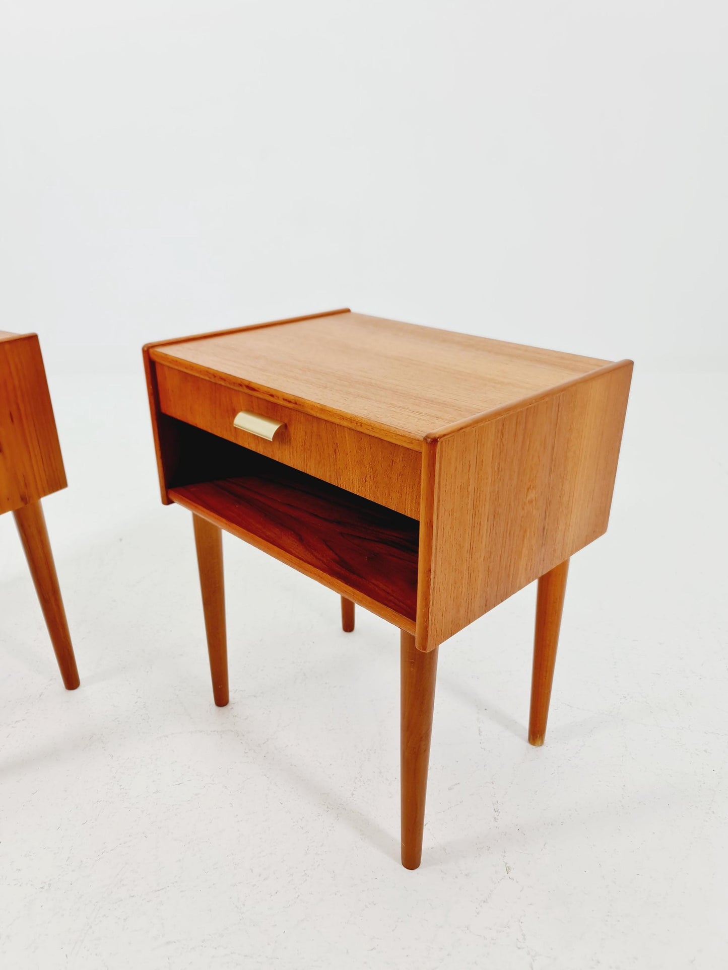 Mid century Danish teak side tables/ Bedside tables/ Nightstands, Denmark, 1960s, set of 2