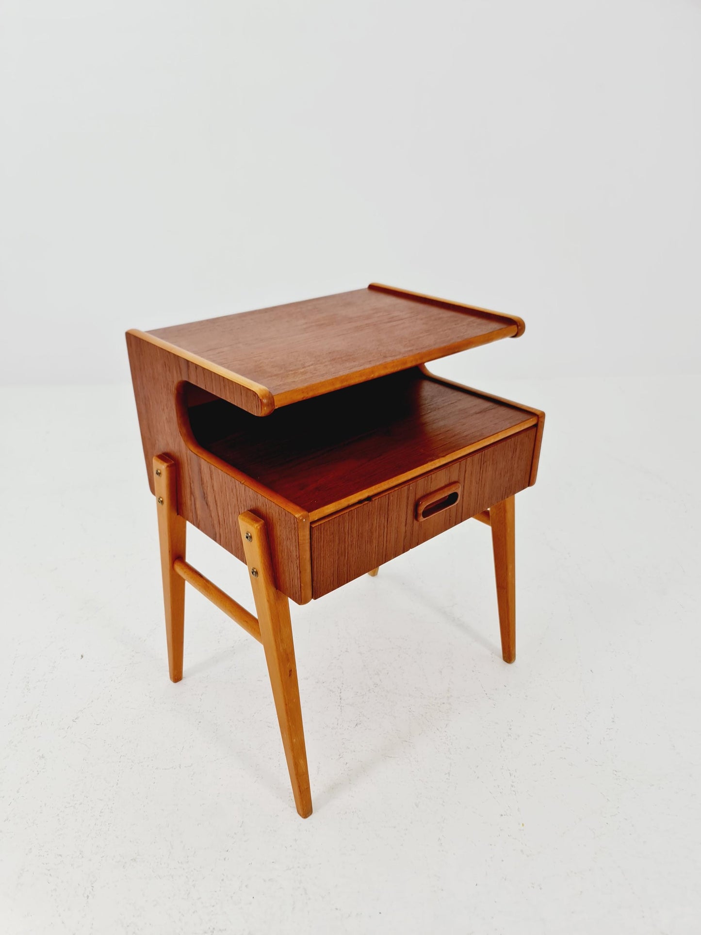 Midcentury Carlström & Co Teak Vintage Side table/ Bedside table/ Night stand straight from the sixties