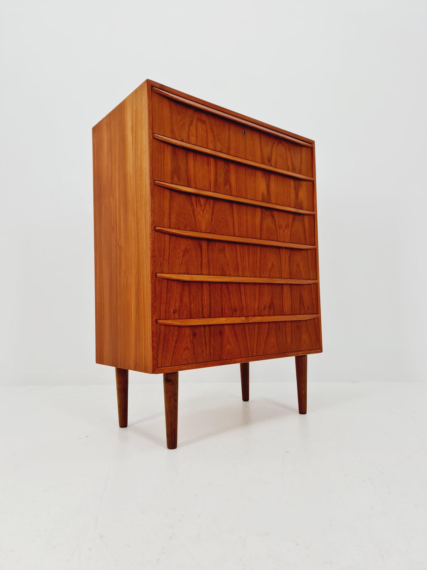 Midcentury danish design chest of drawers tallboy By Tylvad Hansen 1960s