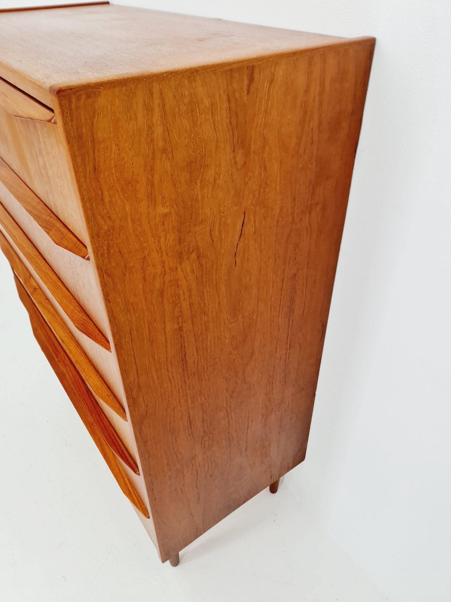 Midcentury danish design chest of drawers tallboy 1960s