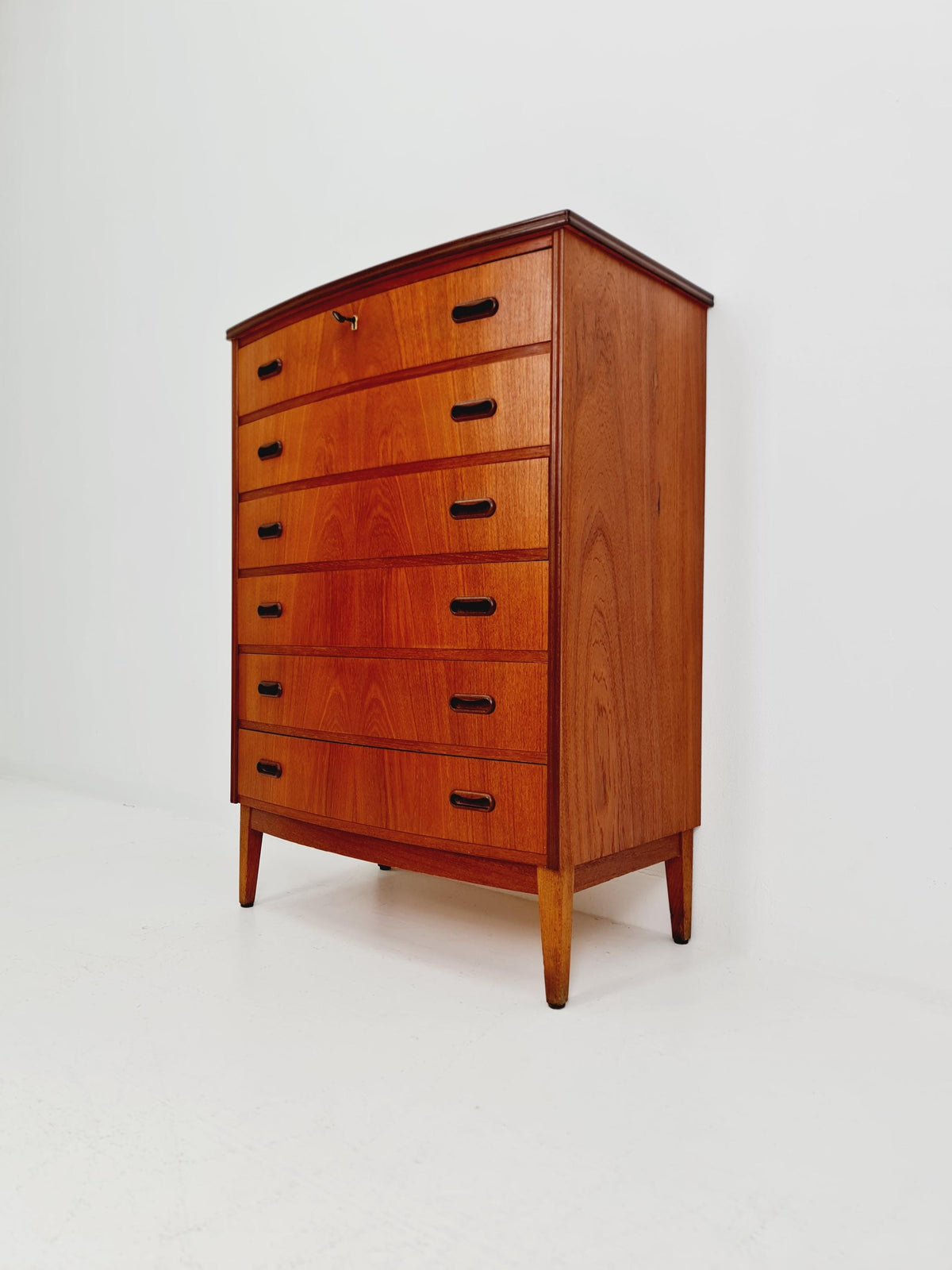 Midcentury danish design chest of drawers tallboy 1960s