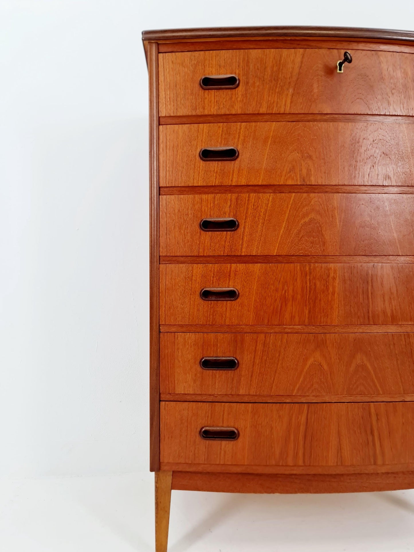 Midcentury danish design chest of drawers tallboy 1960s