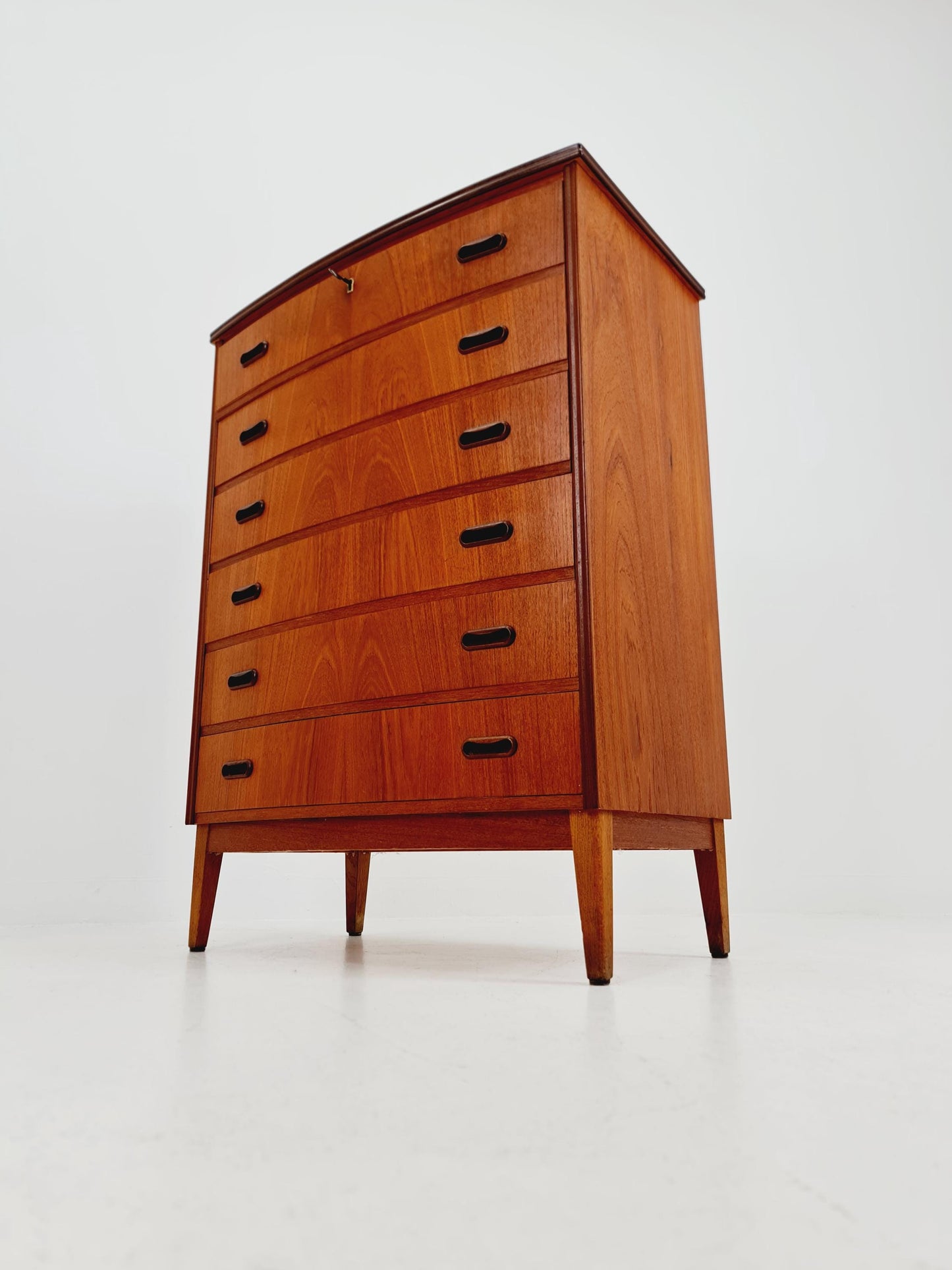 Midcentury danish design chest of drawers tallboy 1960s