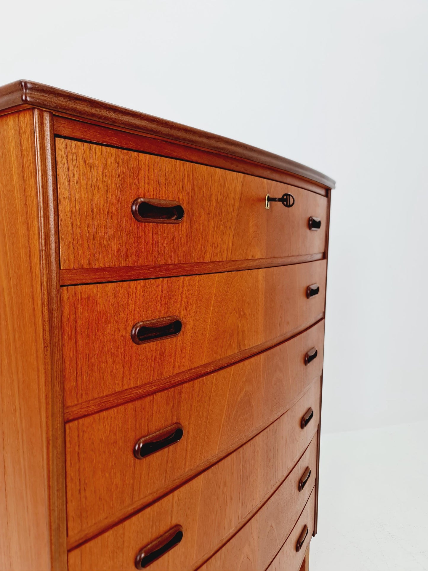Midcentury danish design chest of drawers tallboy 1960s