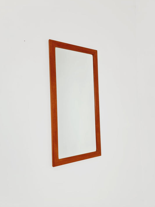 Dansih Teak mid-century Modern wall-mounted mirror, 1950s