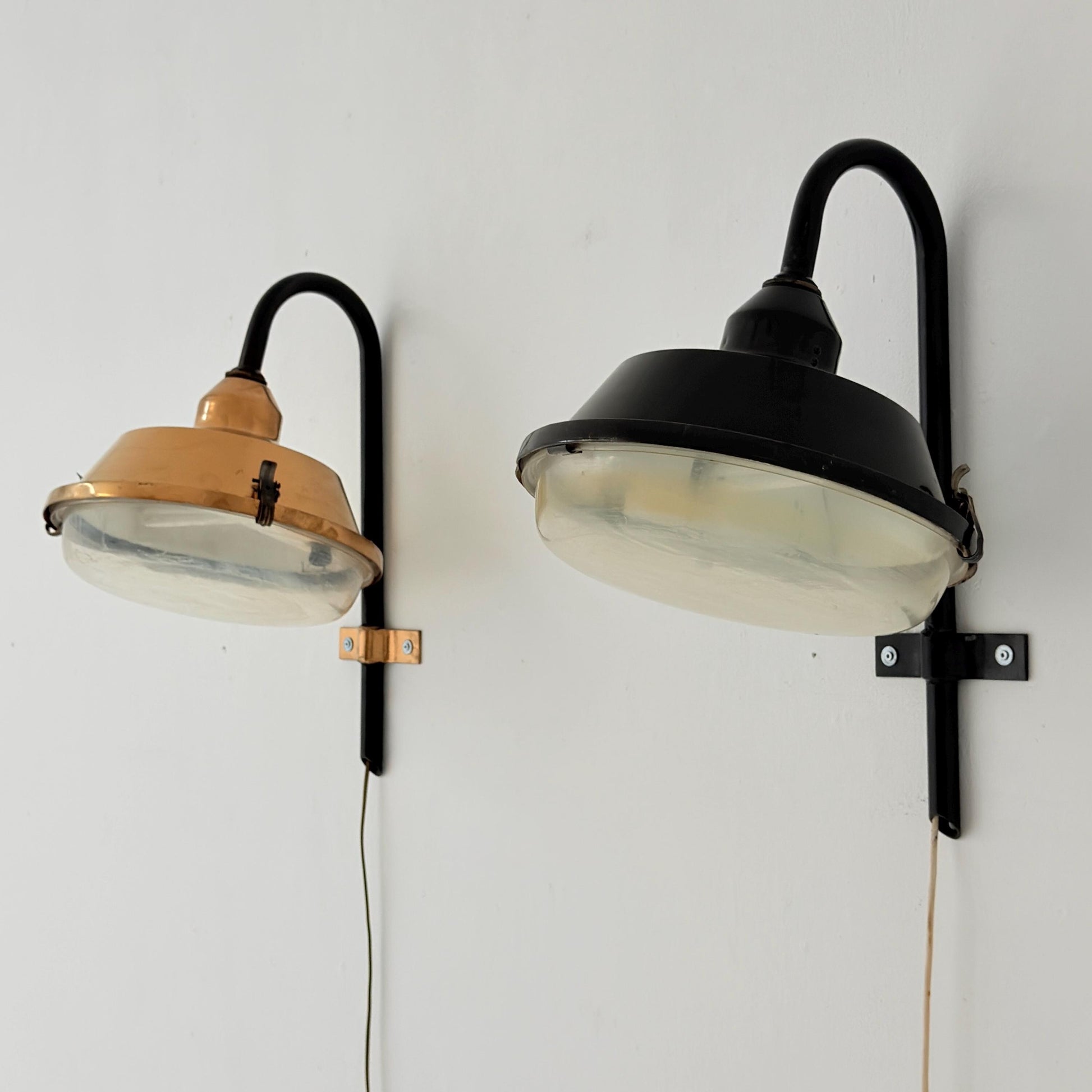 Mid Century Bauhaus Industrial Wall Lamp Hungary 1970s