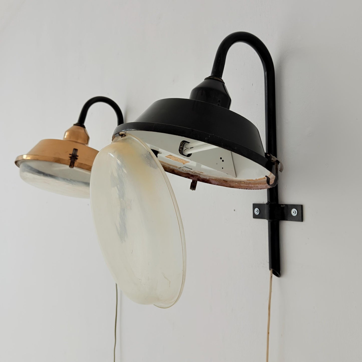 Mid Century Bauhaus Industrial Wall Lamp Hungary 1970s