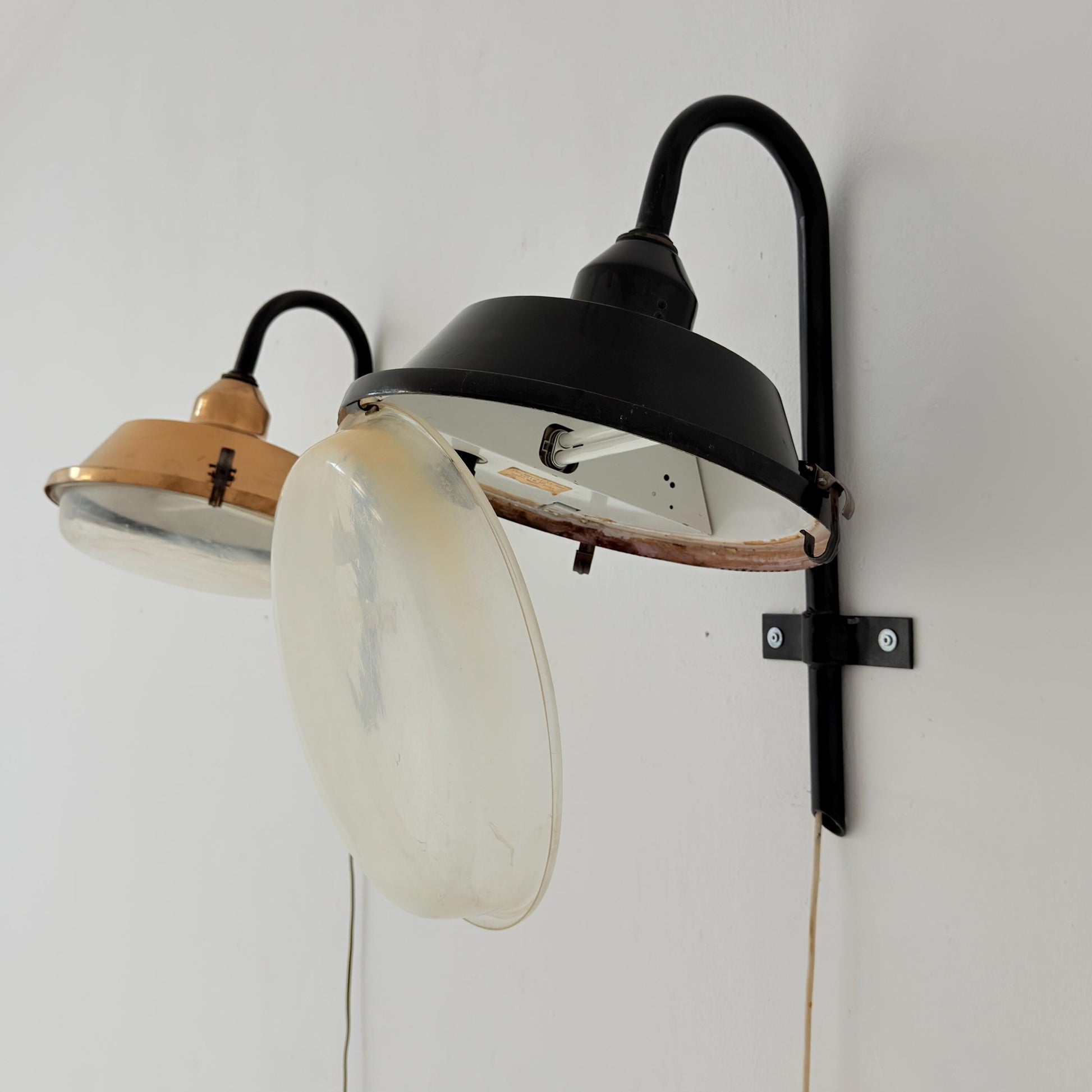 Mid Century Bauhaus Industrial Wall Lamp Hungary 1970s