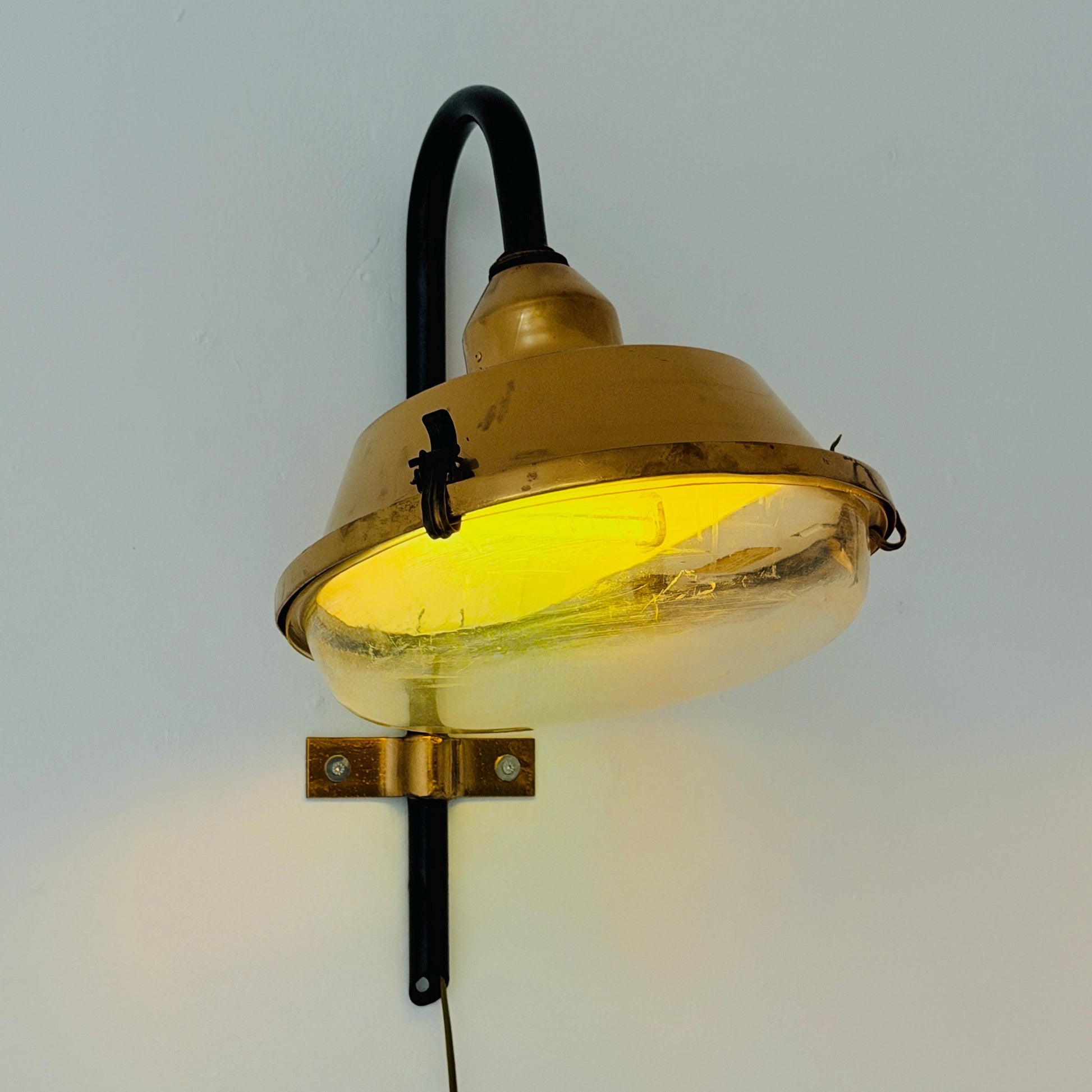 Mid Century Bauhaus Industrial Wall Lamp Hungary 1970s