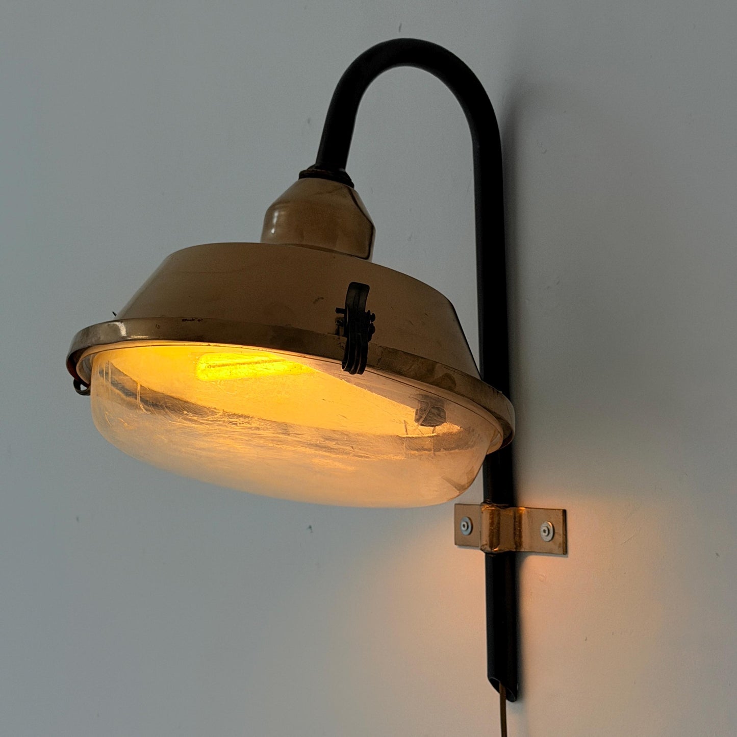 Mid Century Bauhaus Industrial Wall Lamp Hungary 1970s