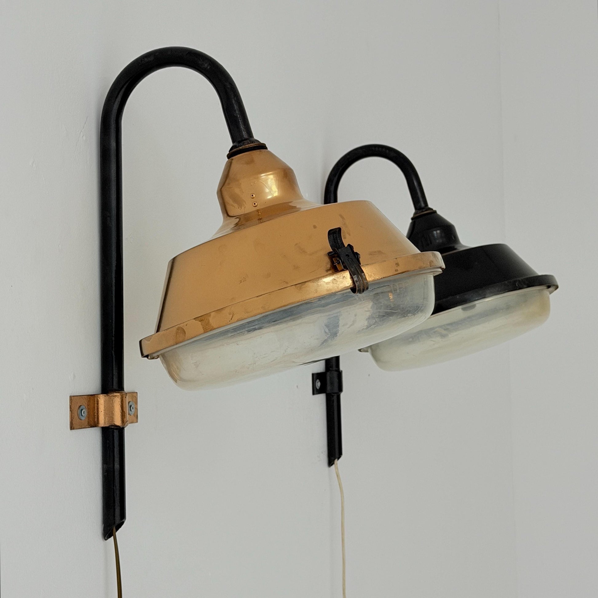 Mid Century Bauhaus Industrial Wall Lamp Hungary 1970s
