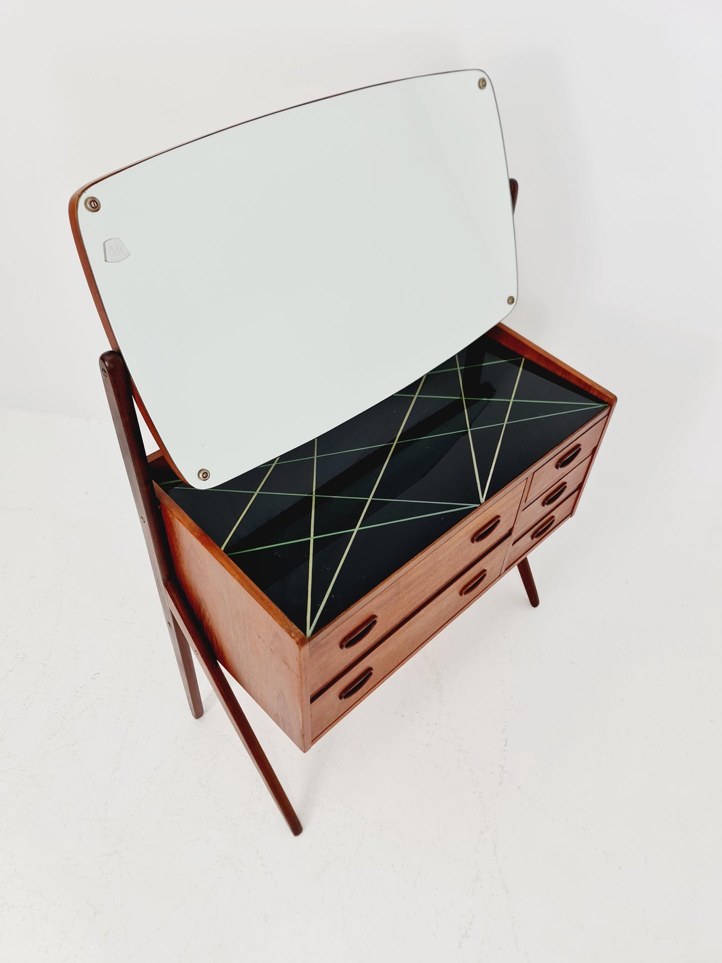 Rare Mid Century Modern Danish Teak vanity table/ make up table by G&T, 1960