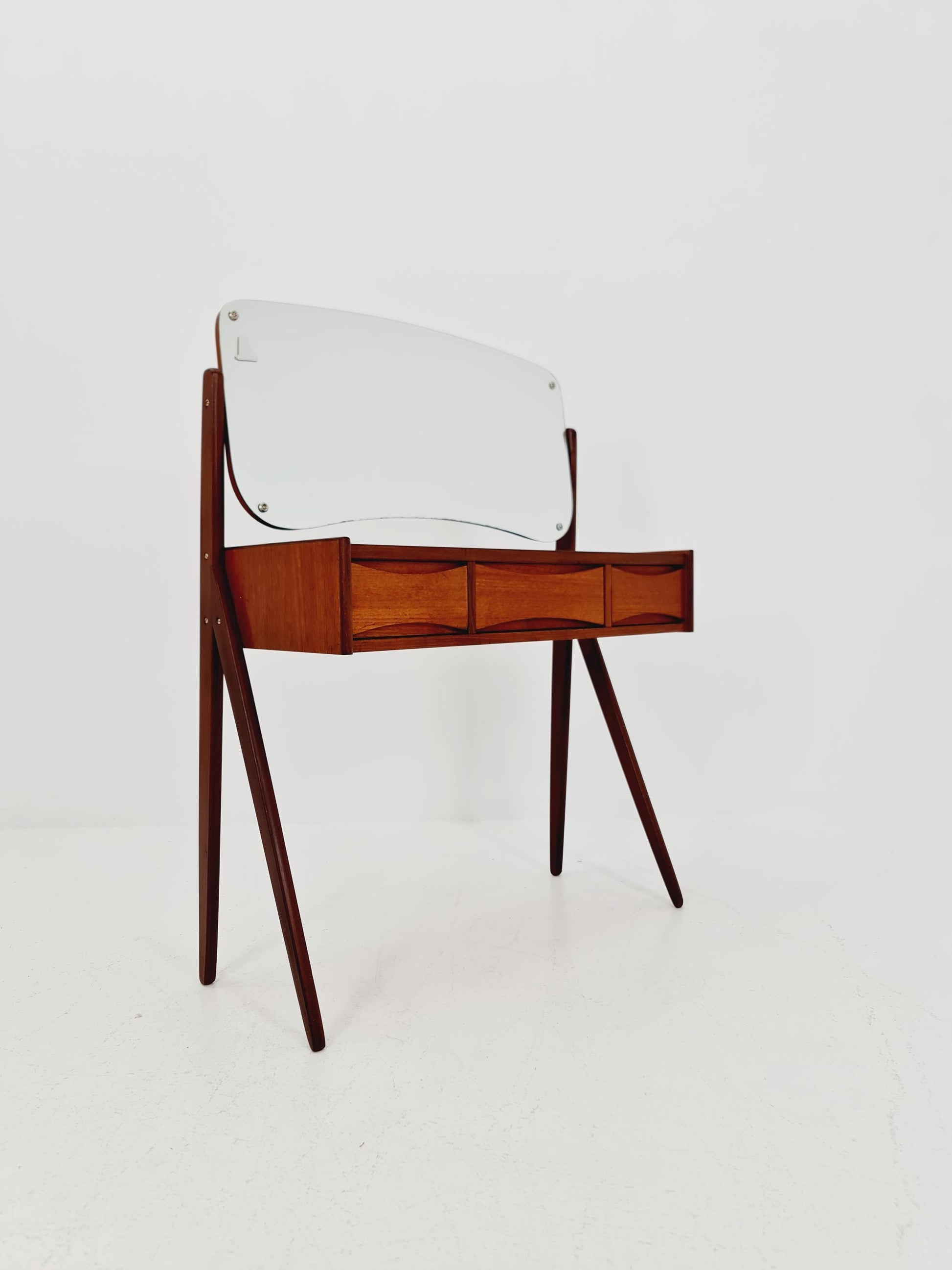 Rare Mid Century Modern Danish Teak vanity table/ make up table by Arne Vodder for Olholm , 1960