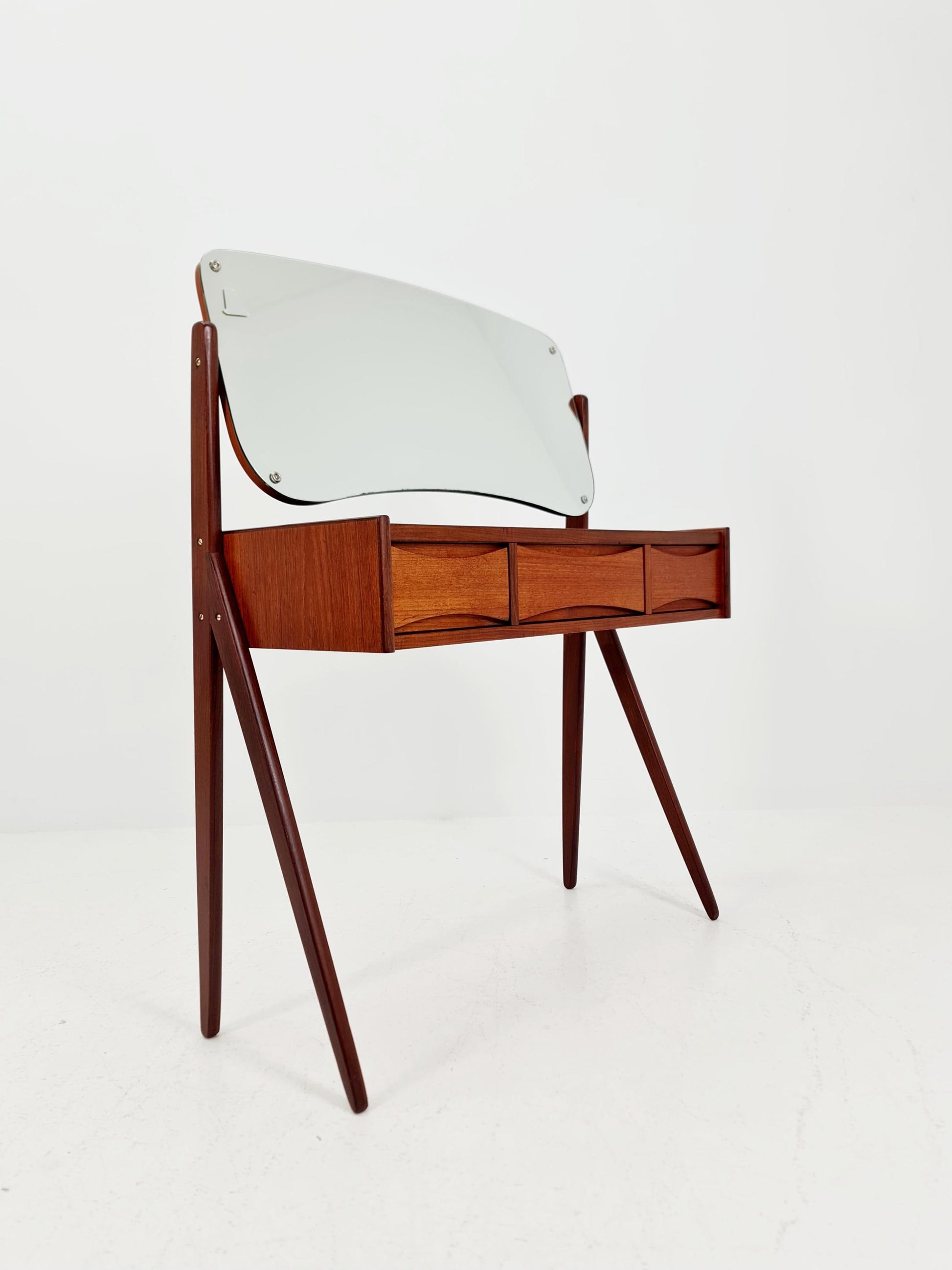 Rare Mid Century Modern Danish Teak vanity table/ make up table by Arne Vodder for Olholm , 1960