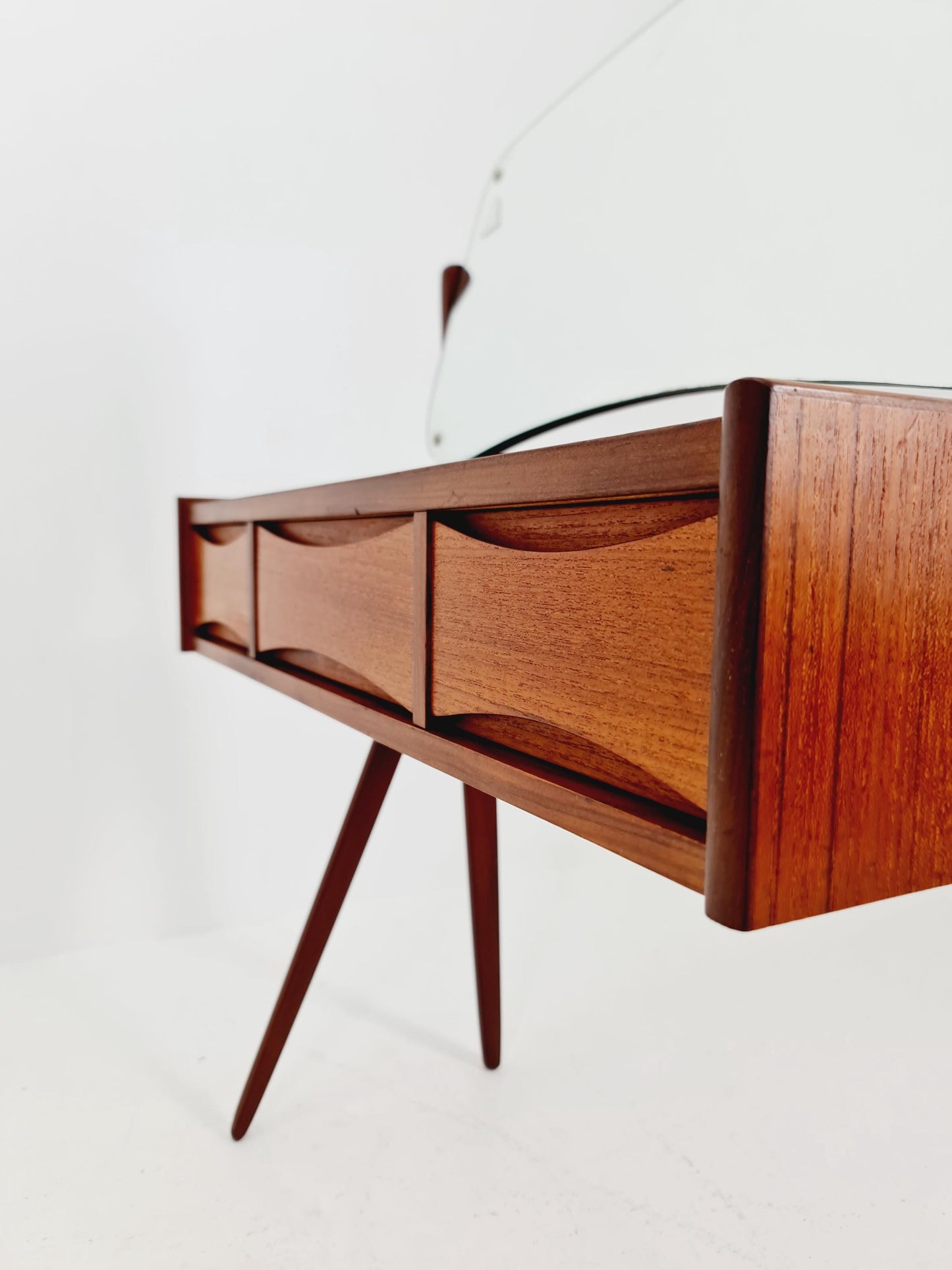 Rare Mid Century Modern Danish Teak vanity table/ make up table by Arne Vodder for Olholm , 1960