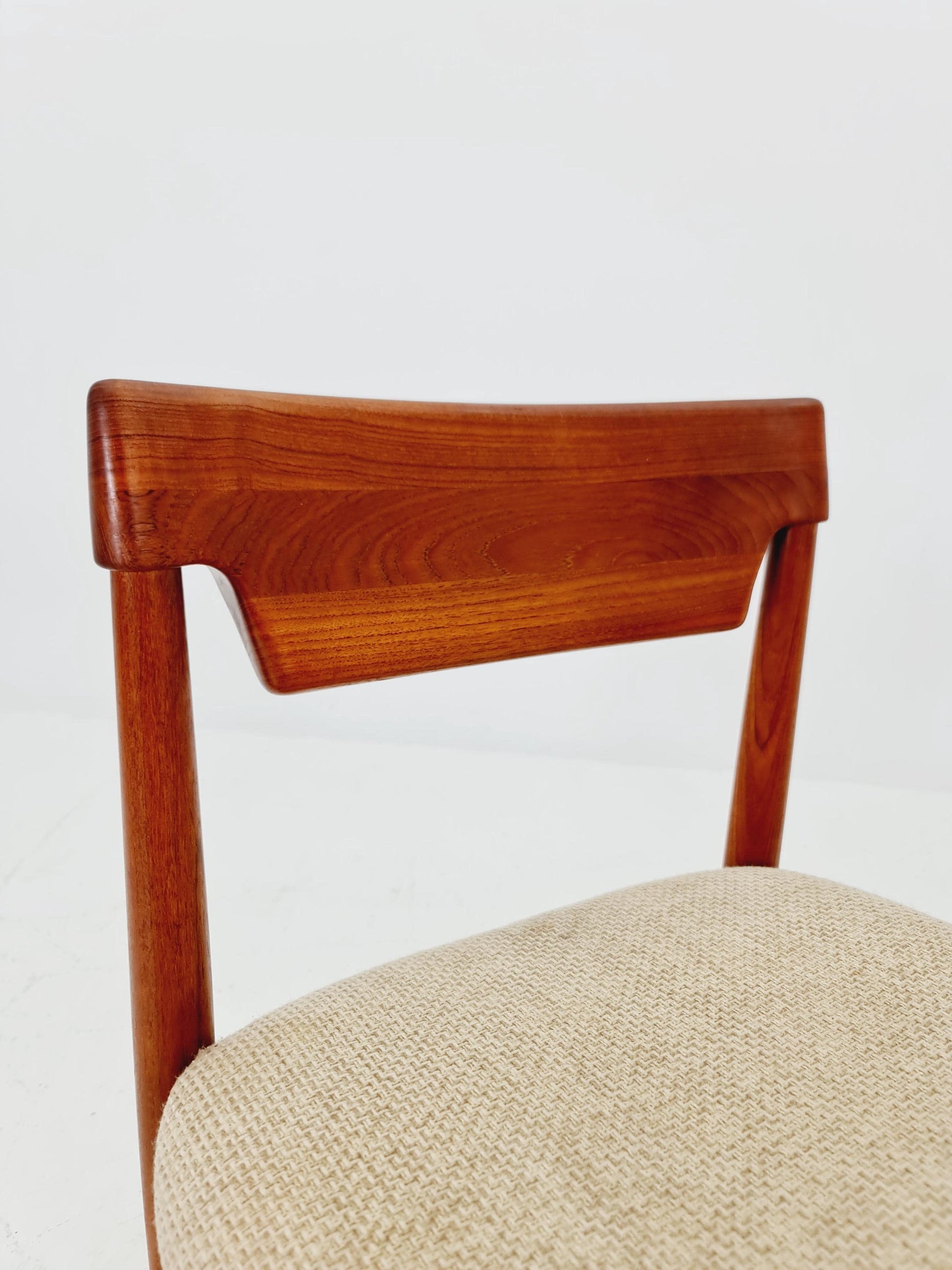 Mid Century Dansih Teak and Leather chair by Grete jalk for Glostrup , 1960s Set of 4