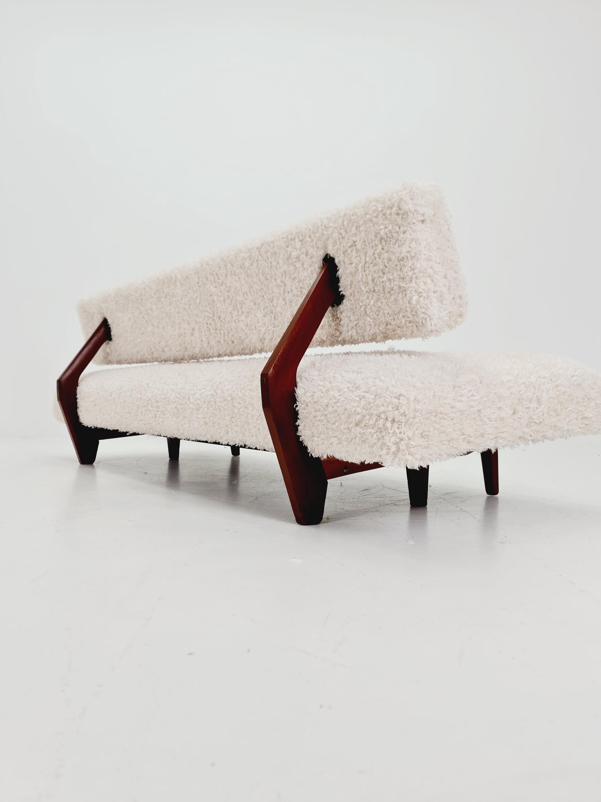 super Rare Midcentury Germen Daybed Teak wood by Franz Hohn for Honeta FH10 1950s