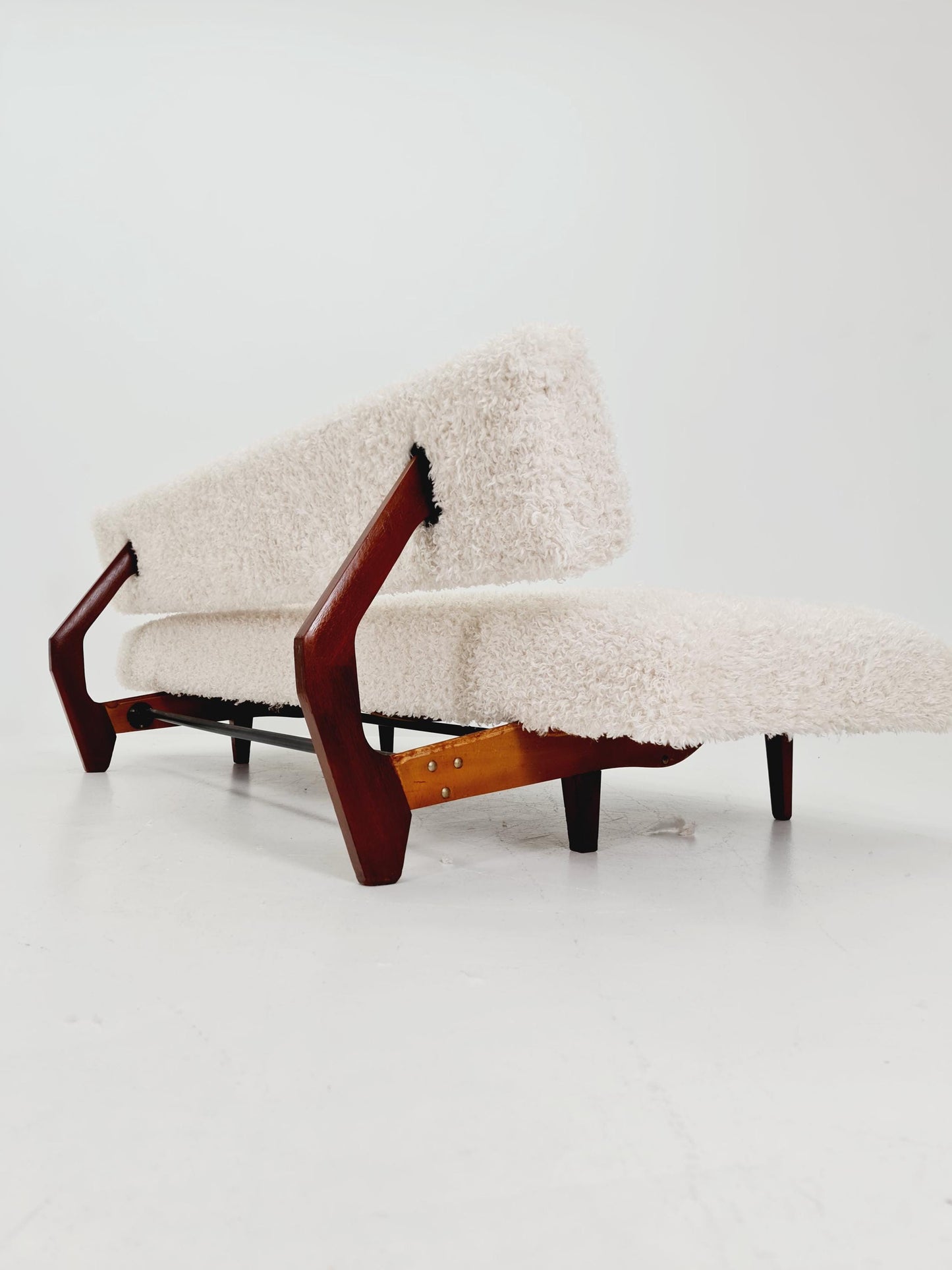 super Rare Midcentury Germen Daybed Teak wood by Franz Hohn for Honeta FH10 1950s