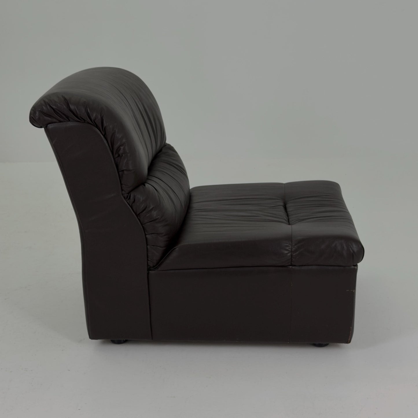 Mid-Century Chocolate Brown Leather Lounge Chair by Dreipunkt International, Germany, 1970s